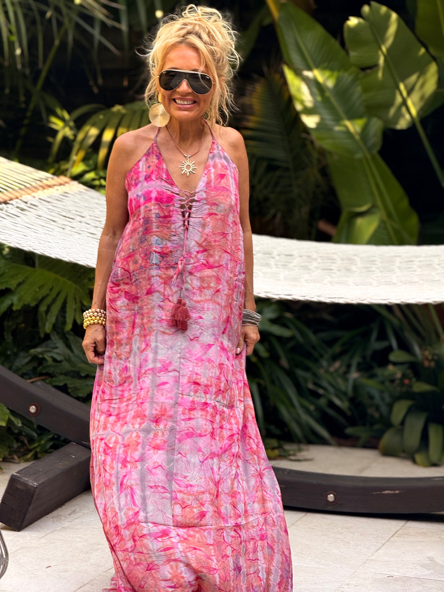 VESTIDO CREPE SEDA INDY MULTICOLOR