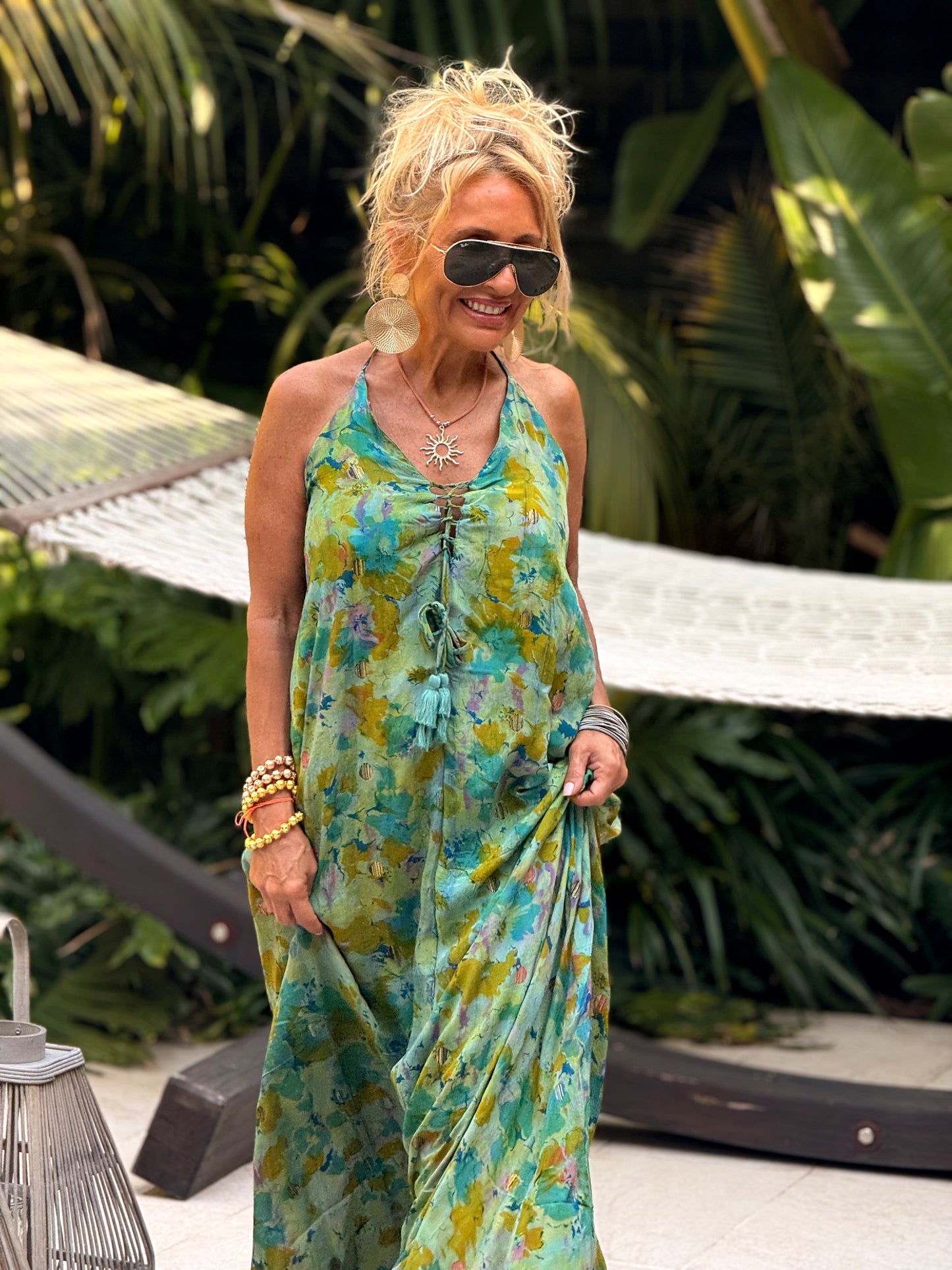VESTIDO CREPE SEDA INDY MULTICOLOR