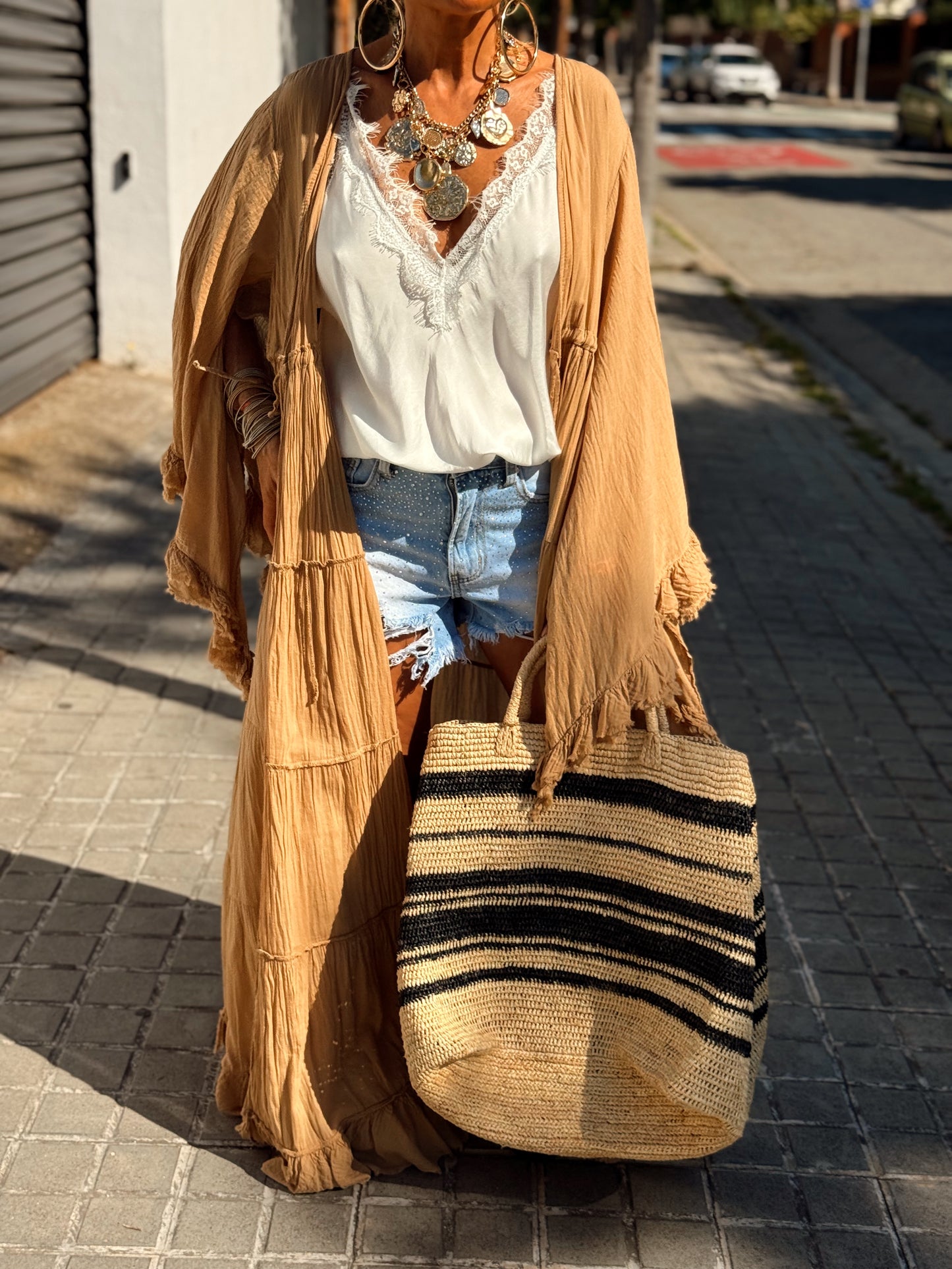 KIMONO SUPER OVERSIZE BOHO MULTICOLOR