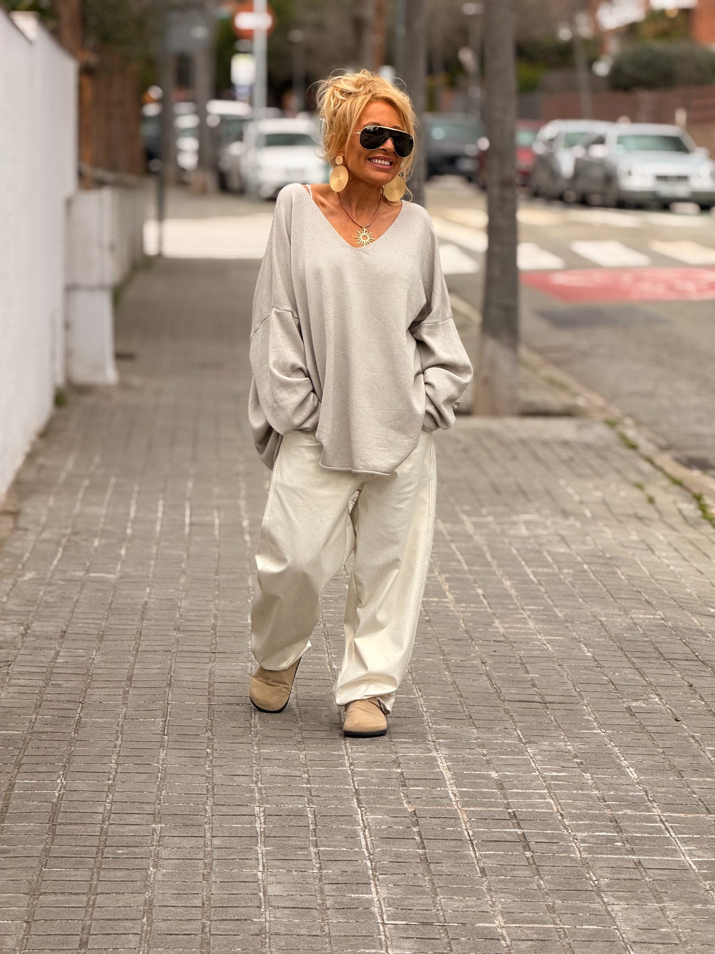 PANTALON OVERSIZE BRILLANTE MULTICOLOR