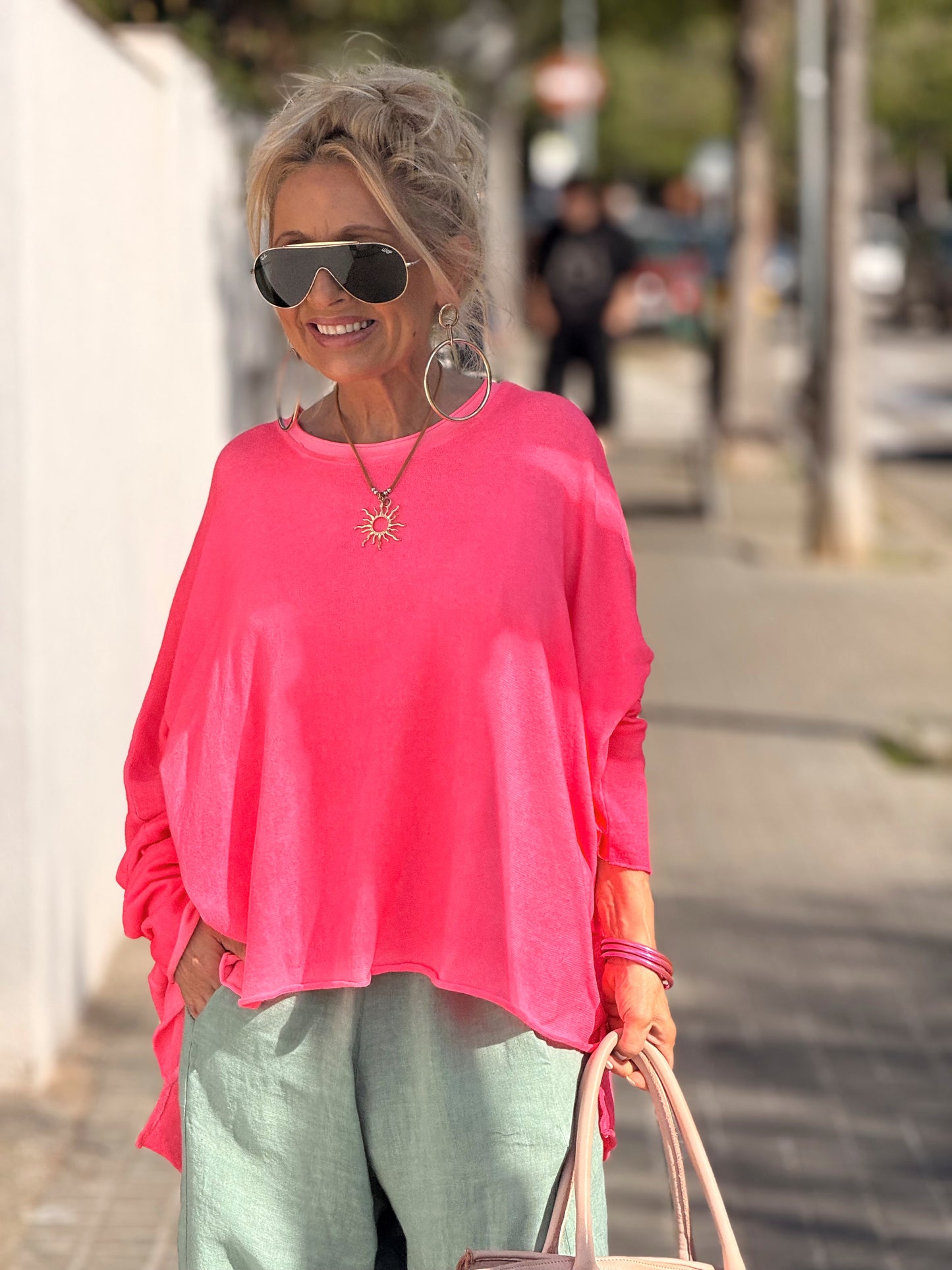CAMISETA-SUDADERA SUPER OVERSIZE DANI NÉON MULTICOLOR