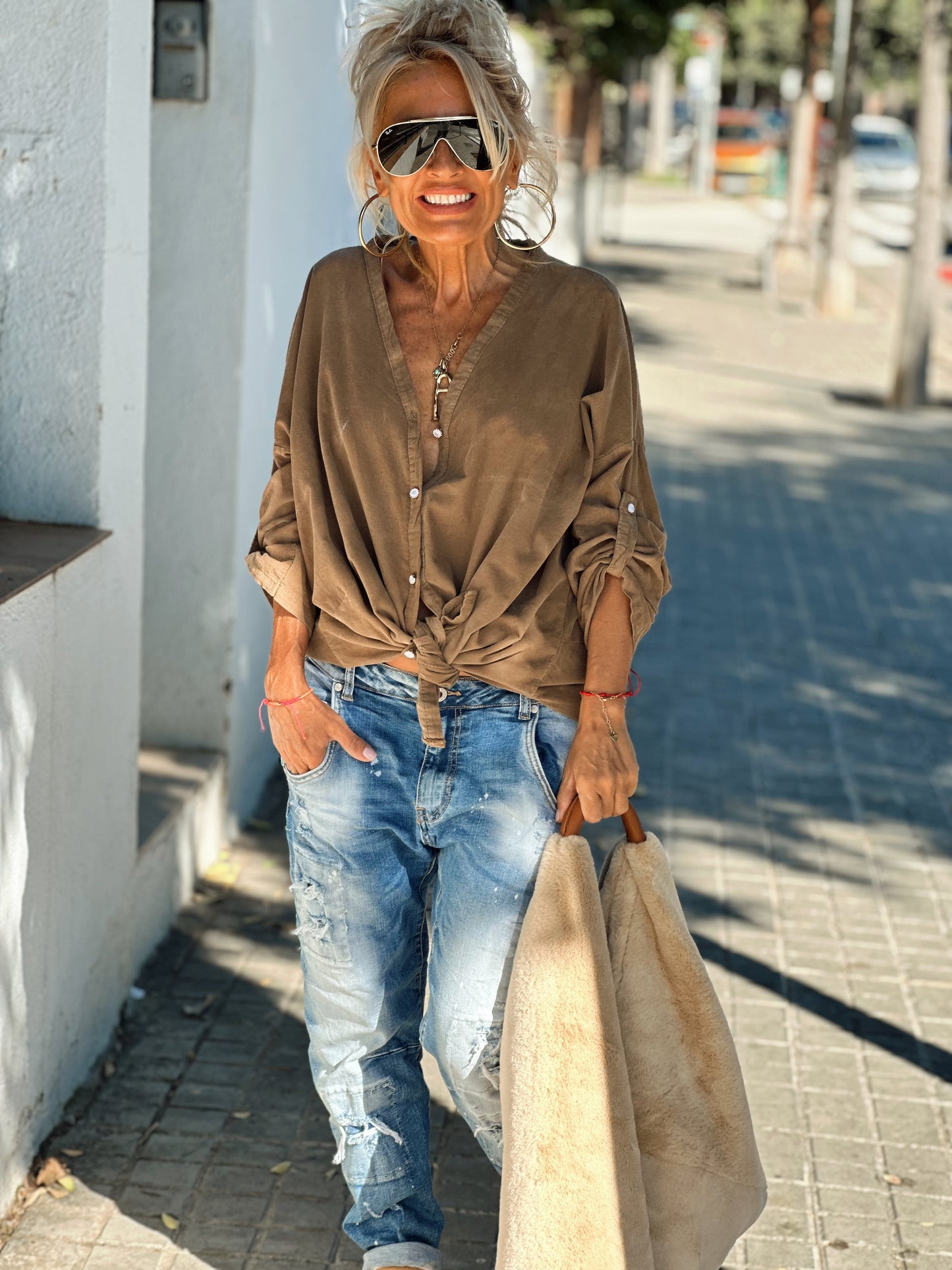 BLUSA PANA LUDIVINE CAMEL