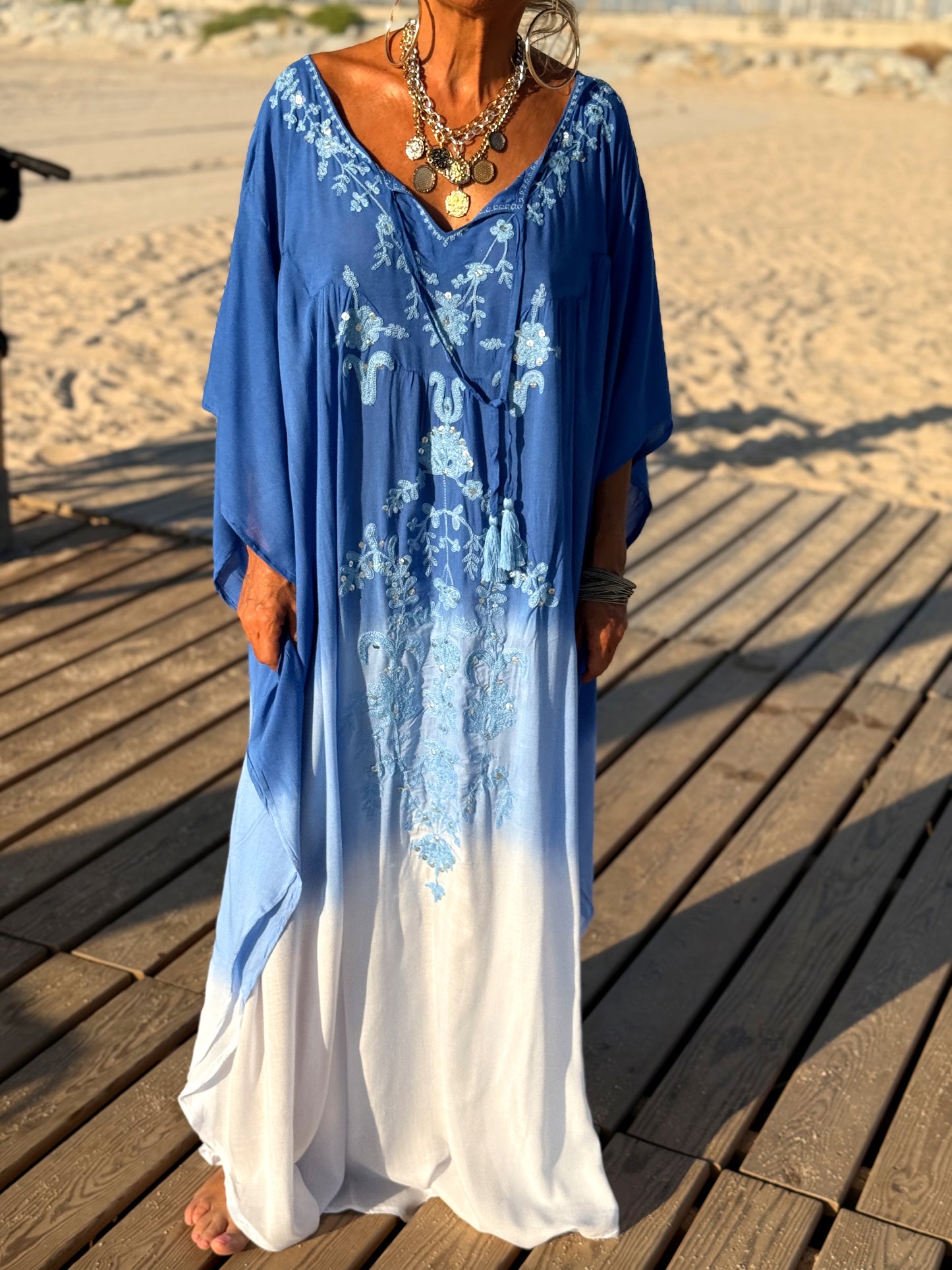 VESTIDO KAFTAN MIKONOS MULTICOLOR