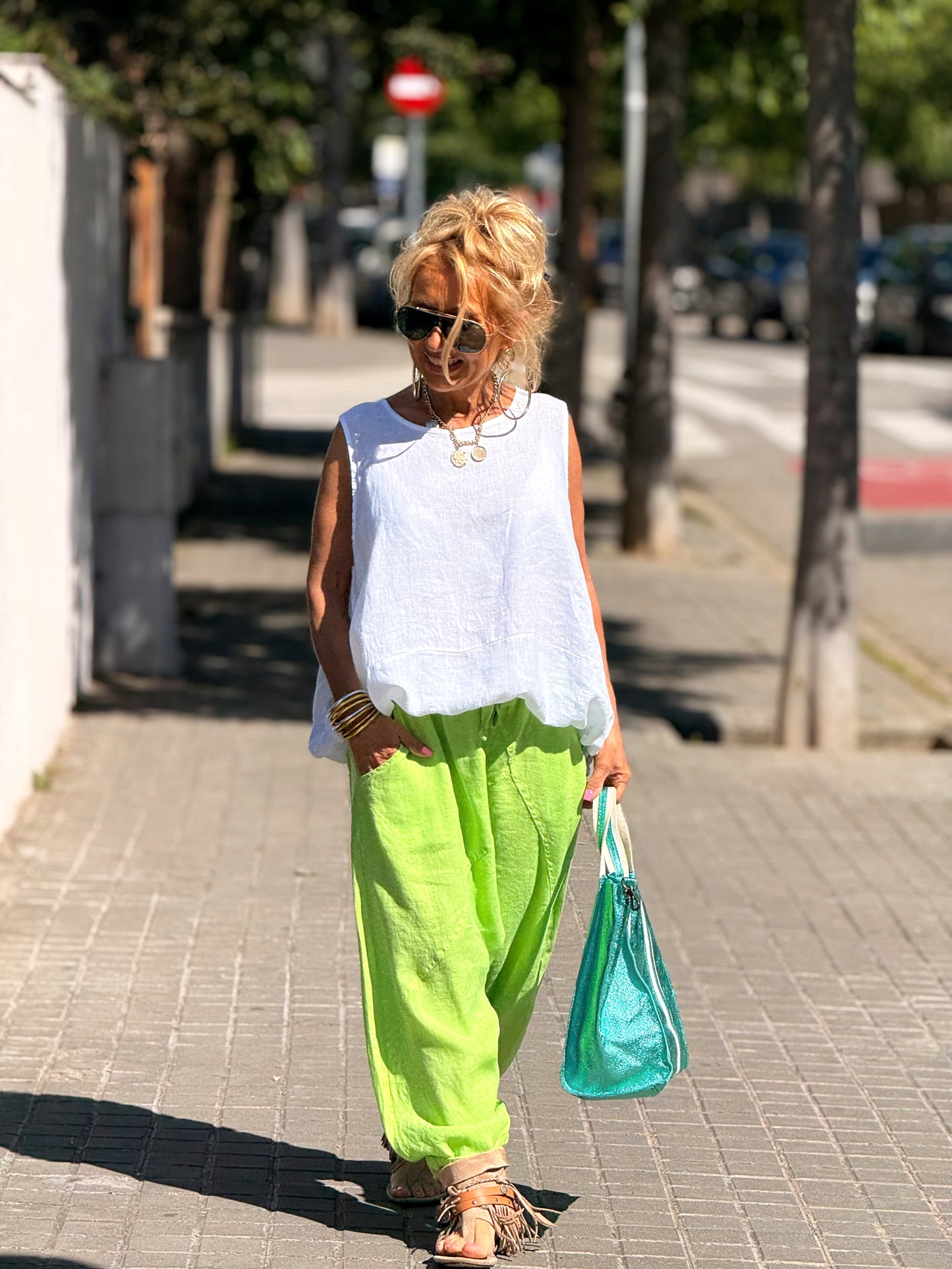PANTALÓN BAGGY OVERSIZE LINO FLORENT MULTICOLOR