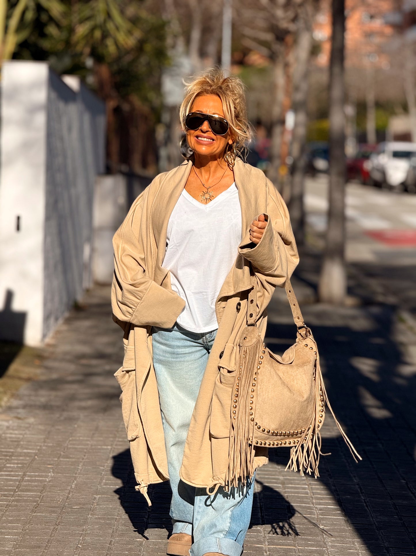 TRENCH SUPER OVERSIZE LOURDES MULTICOLOR