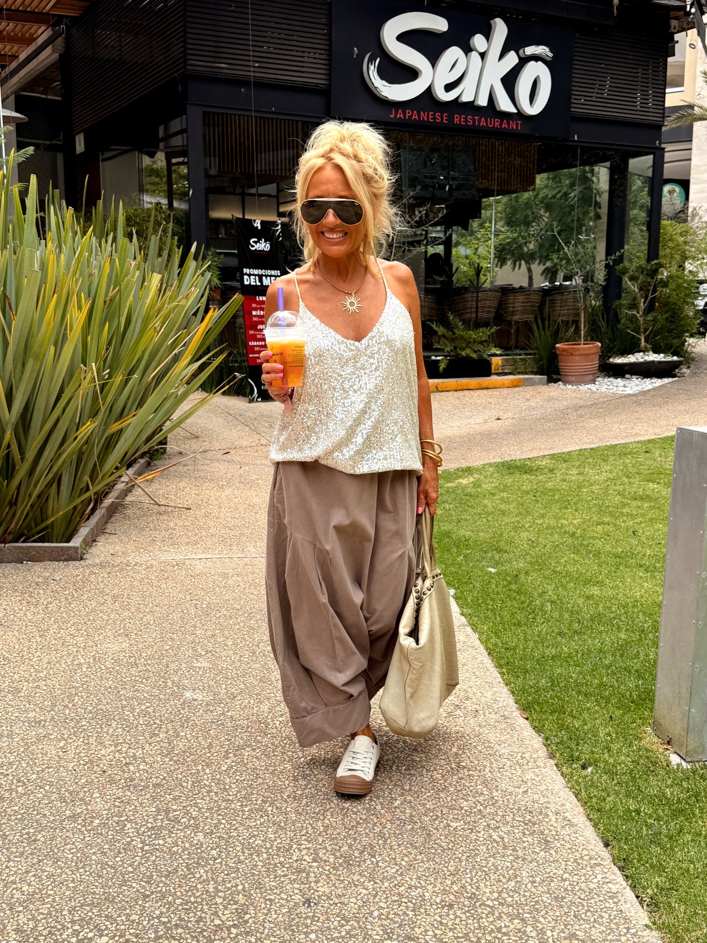 PANTALONES PANA CROPPED BAGGY OVERSIZE MULTICOLOR