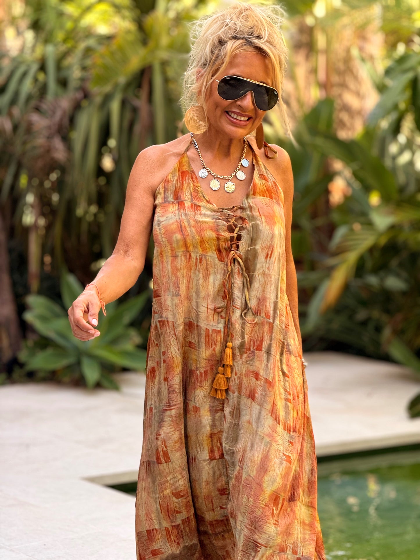 VESTIDO CREPE SEDA INDY MULTICOLOR