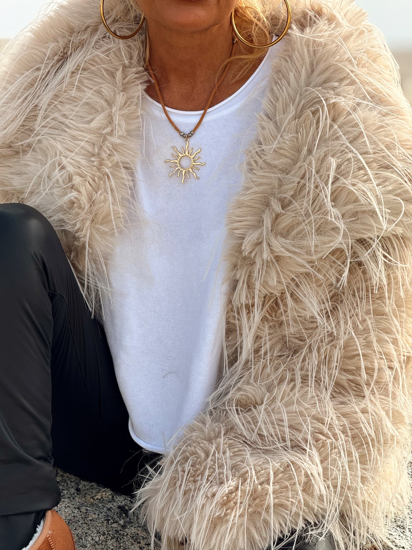 CHAQUETA DE PELO SINTÉTICO LUCAS MULTICOLOR