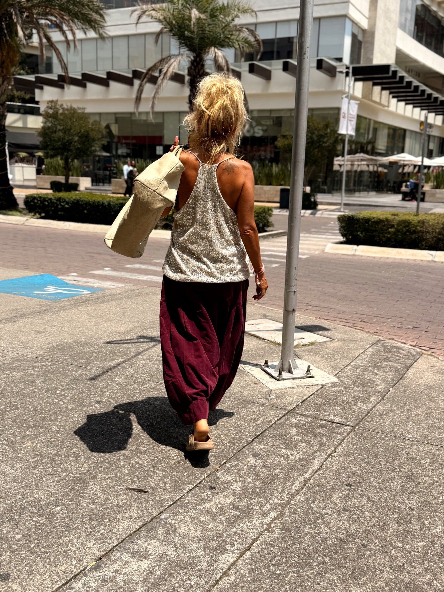 PANTALONES PANA CROPPED BAGGY OVERSIZE MULTICOLOR