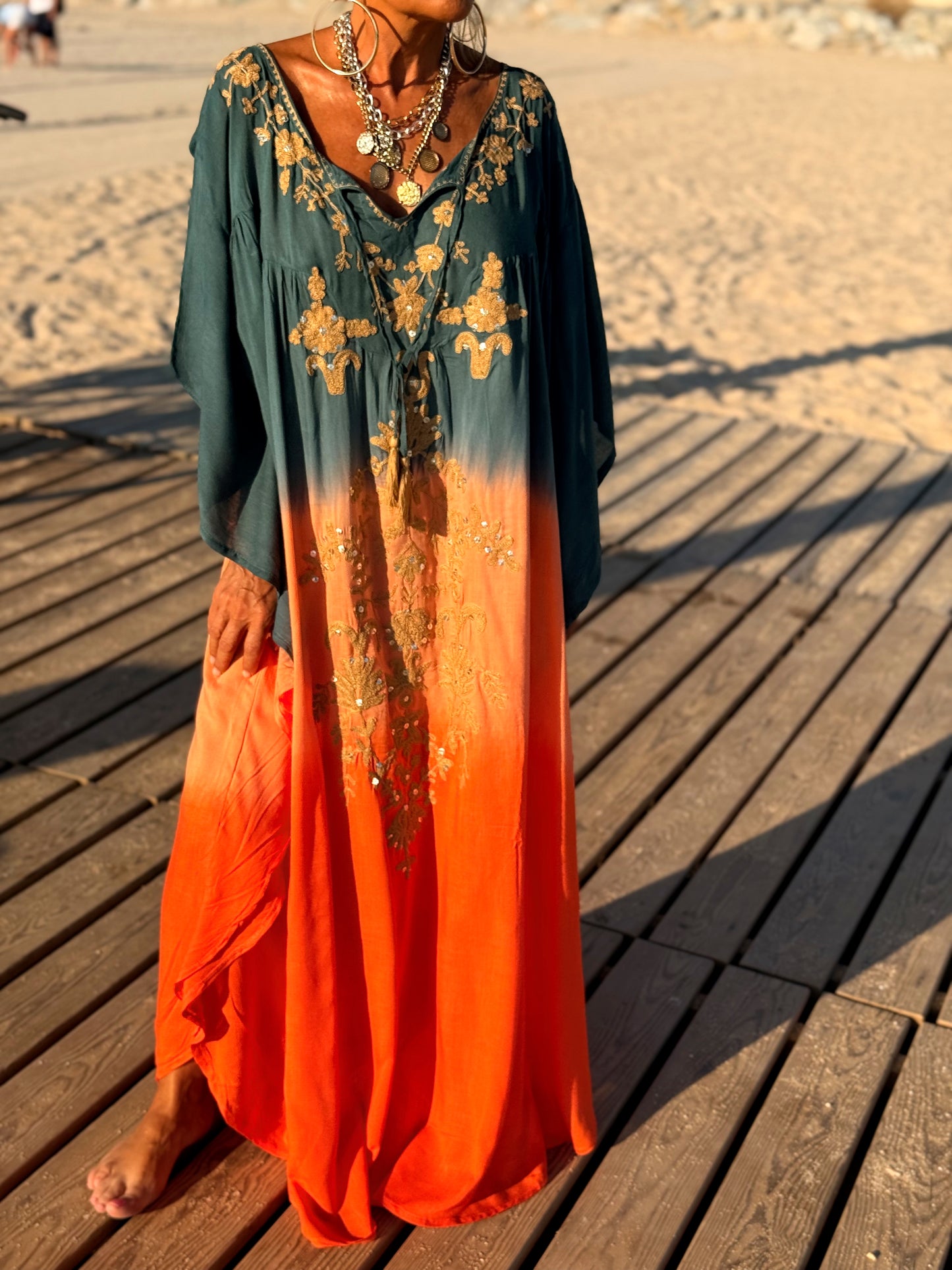VESTIDO KAFTAN MIKONOS MULTICOLOR
