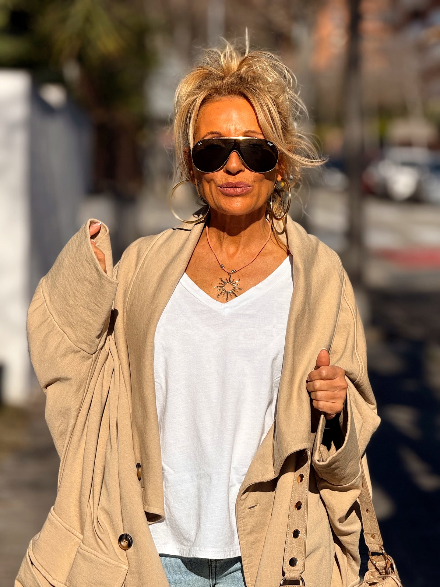 TRENCH SUPER OVERSIZE LOURDES MULTICOLOR