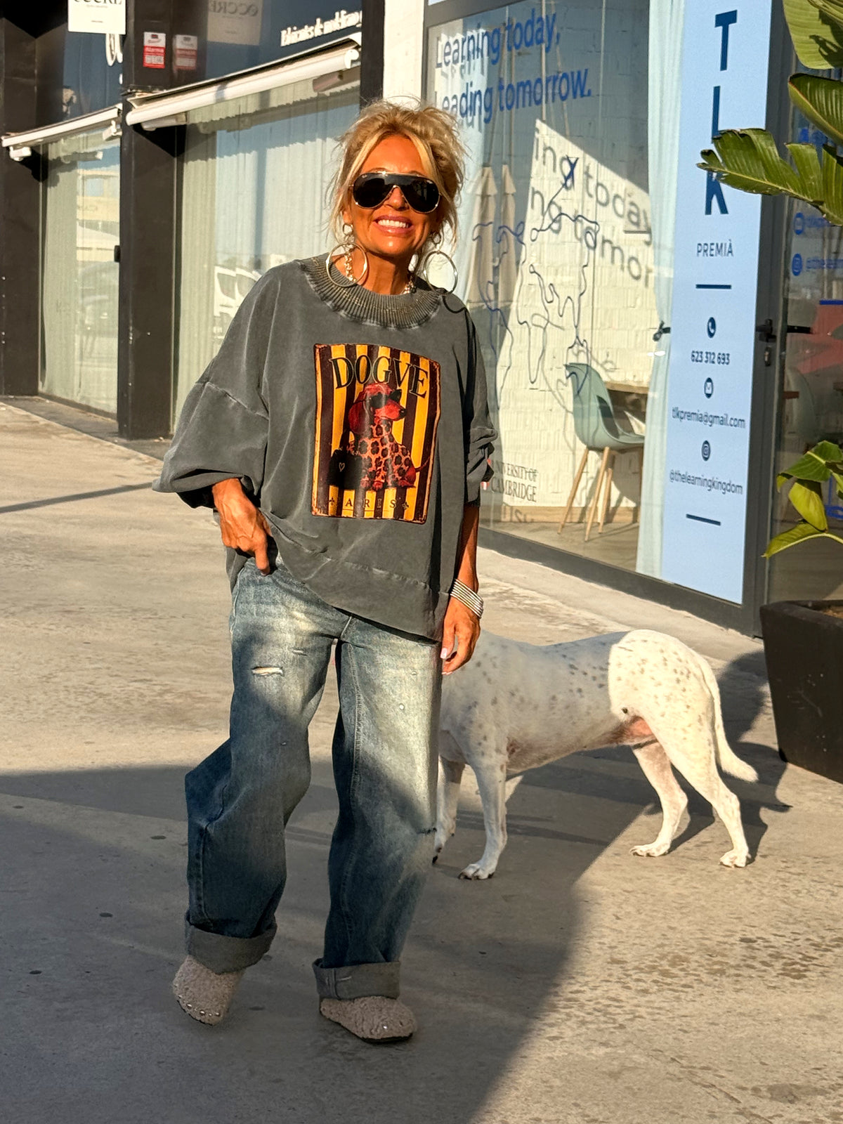 SUDADERA TECKEL GRIS