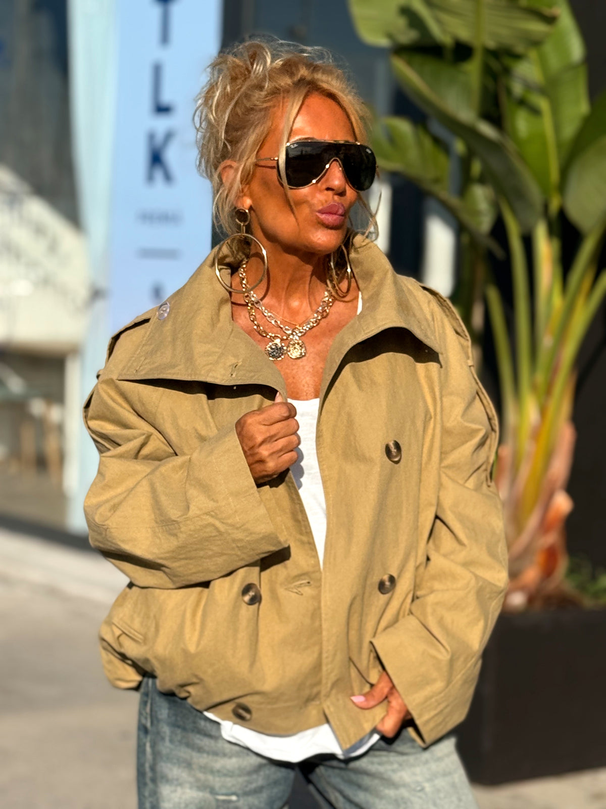 CHAQUETA FORRADA BEIGE