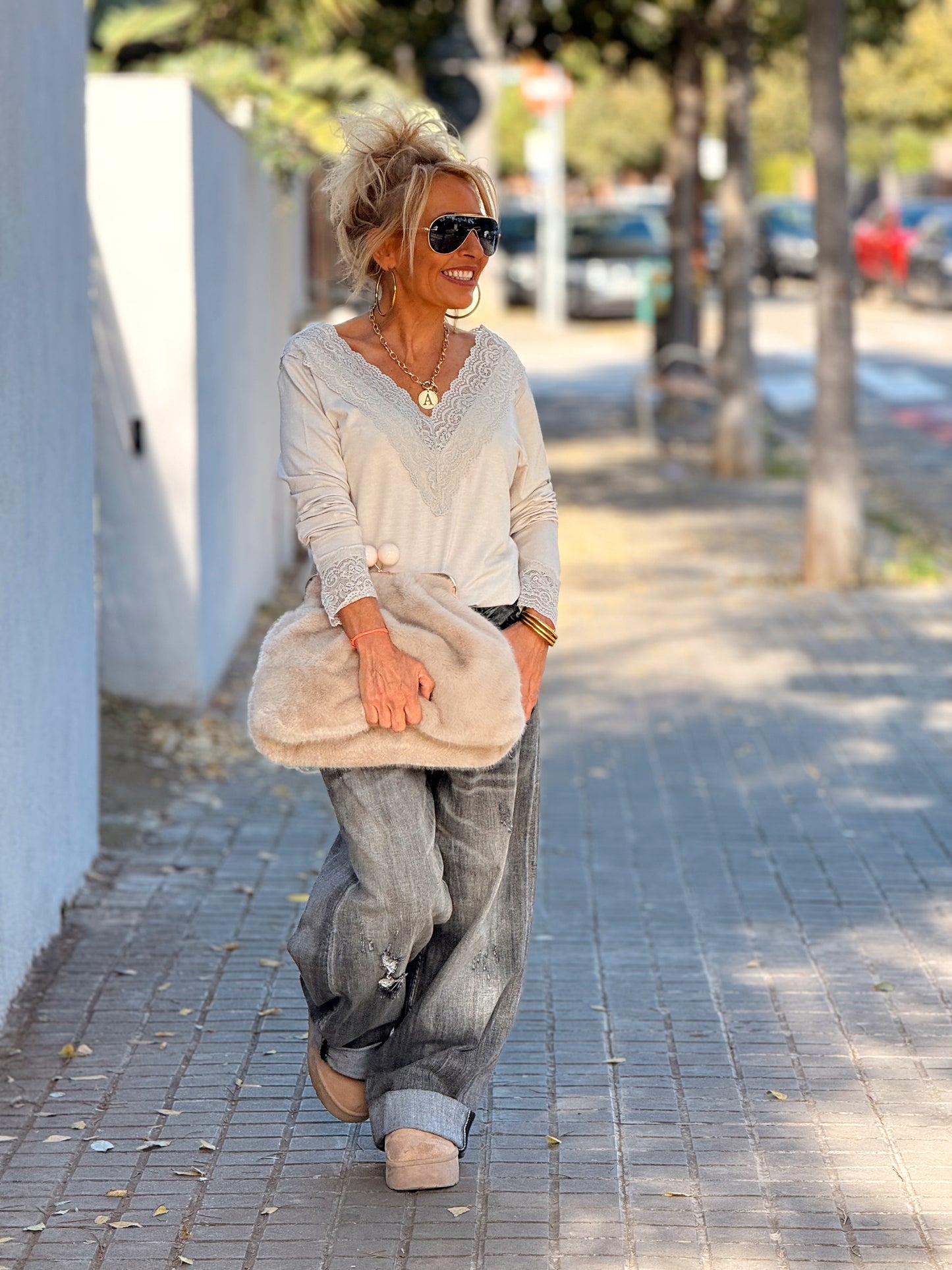 CAMISETA LENCERO SUPER OVERSIZE ANDREA MULTICOLOR