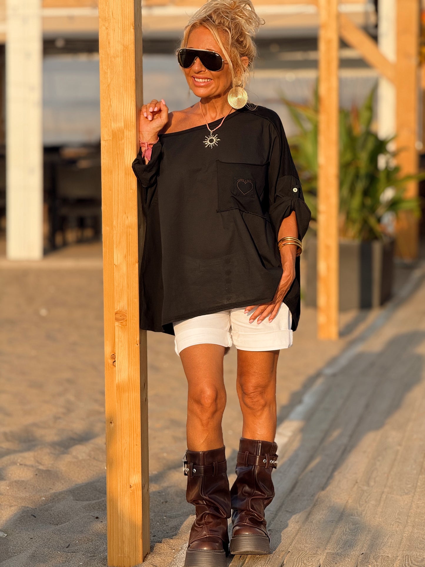 CAMISETA OVERSIZE L’AMORE E BELLA MULTICOLOR