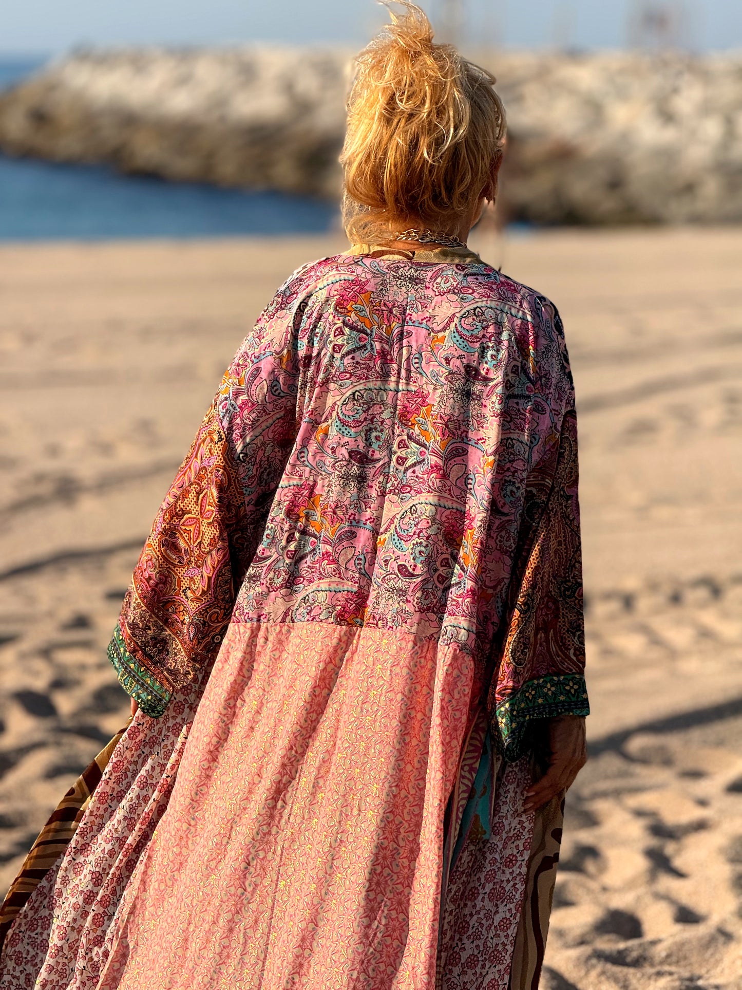 KIMONO ESTAMPADO MANGA 3/4 MULTICOLOR