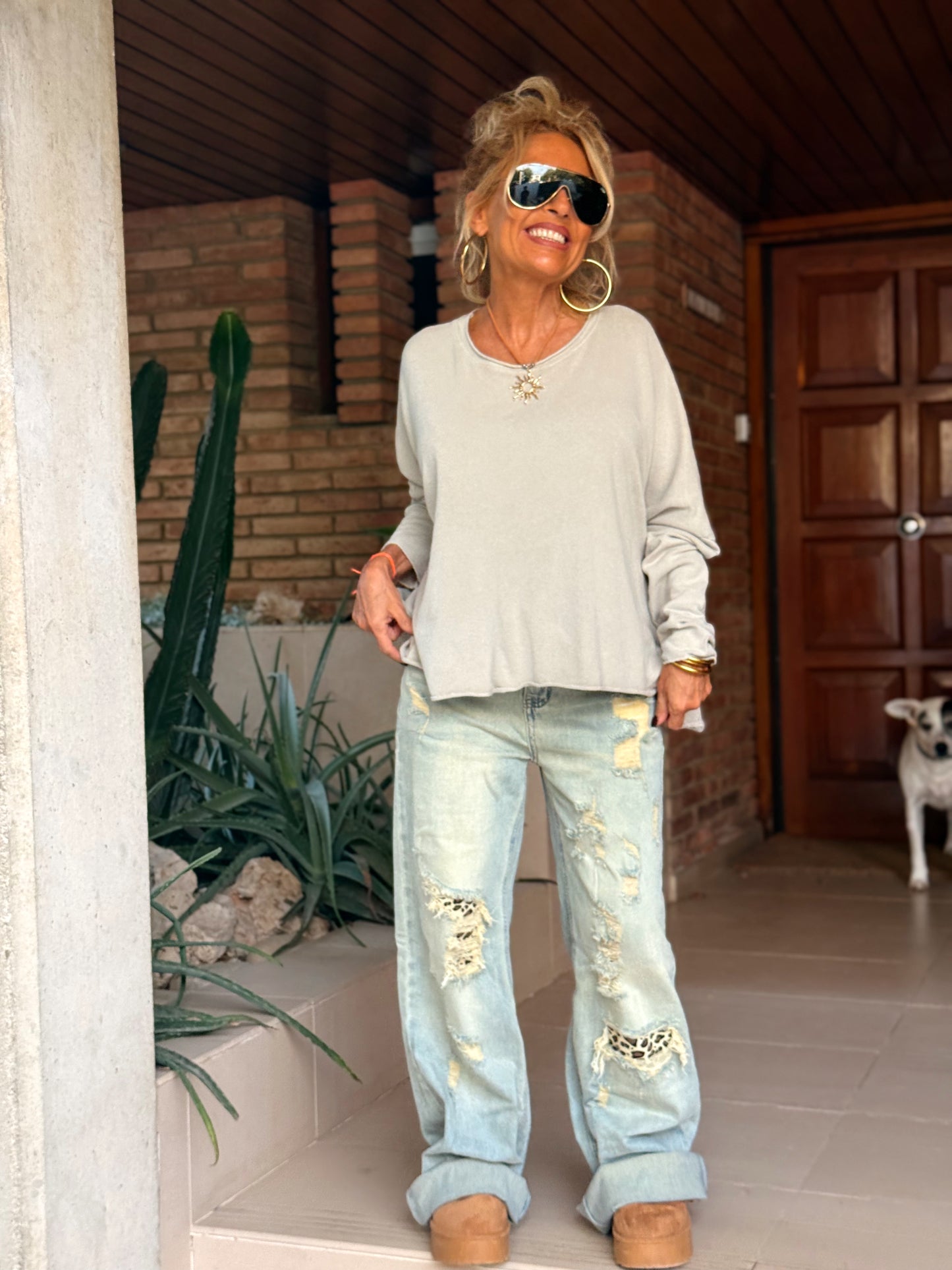 CAMISETA DESGASTADA OVERSIZE DANI MULTICOLOR