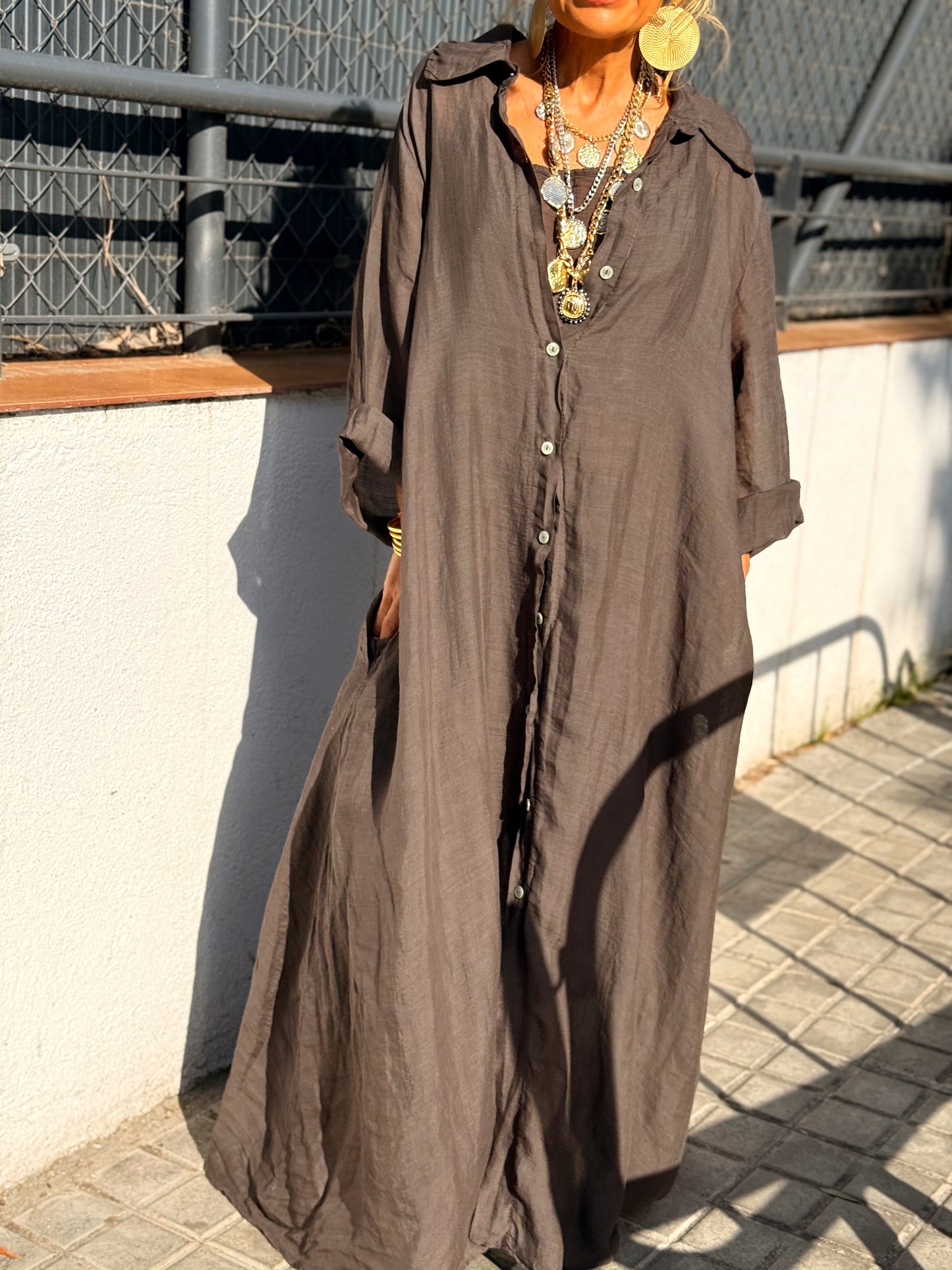 VESTIDO-CAMISA DOBLE ZAIRA MULTICOLOR