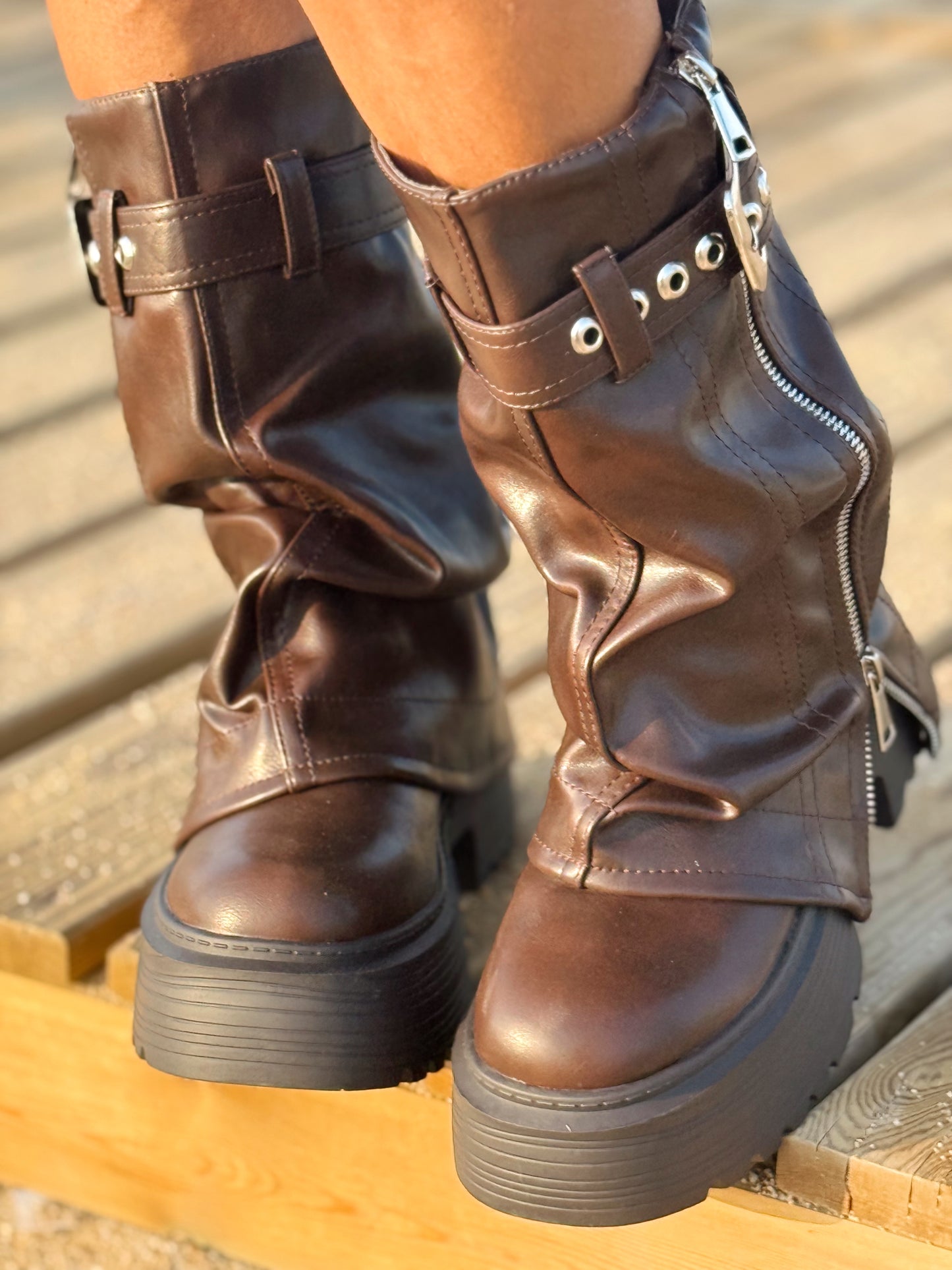 BOTAS MOTERO MARRON