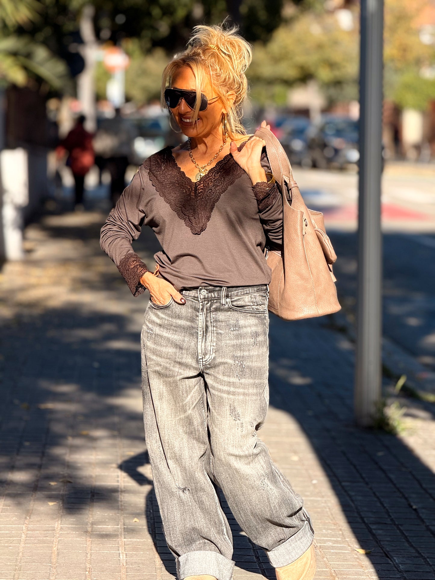 CAMISETA LENCERO SUPER OVERSIZE ANDREA MULTICOLOR