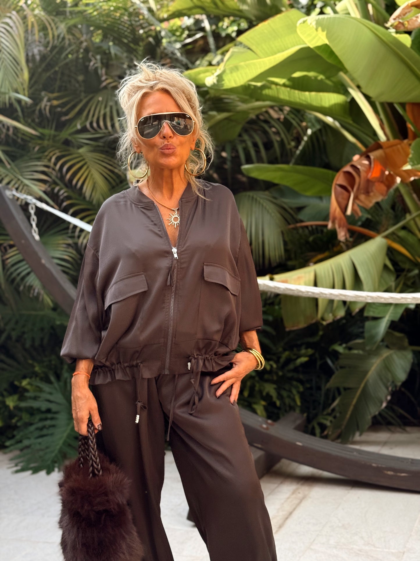 CONJUNTO BOMBER-PANTALON CELIA MULTICOLOR