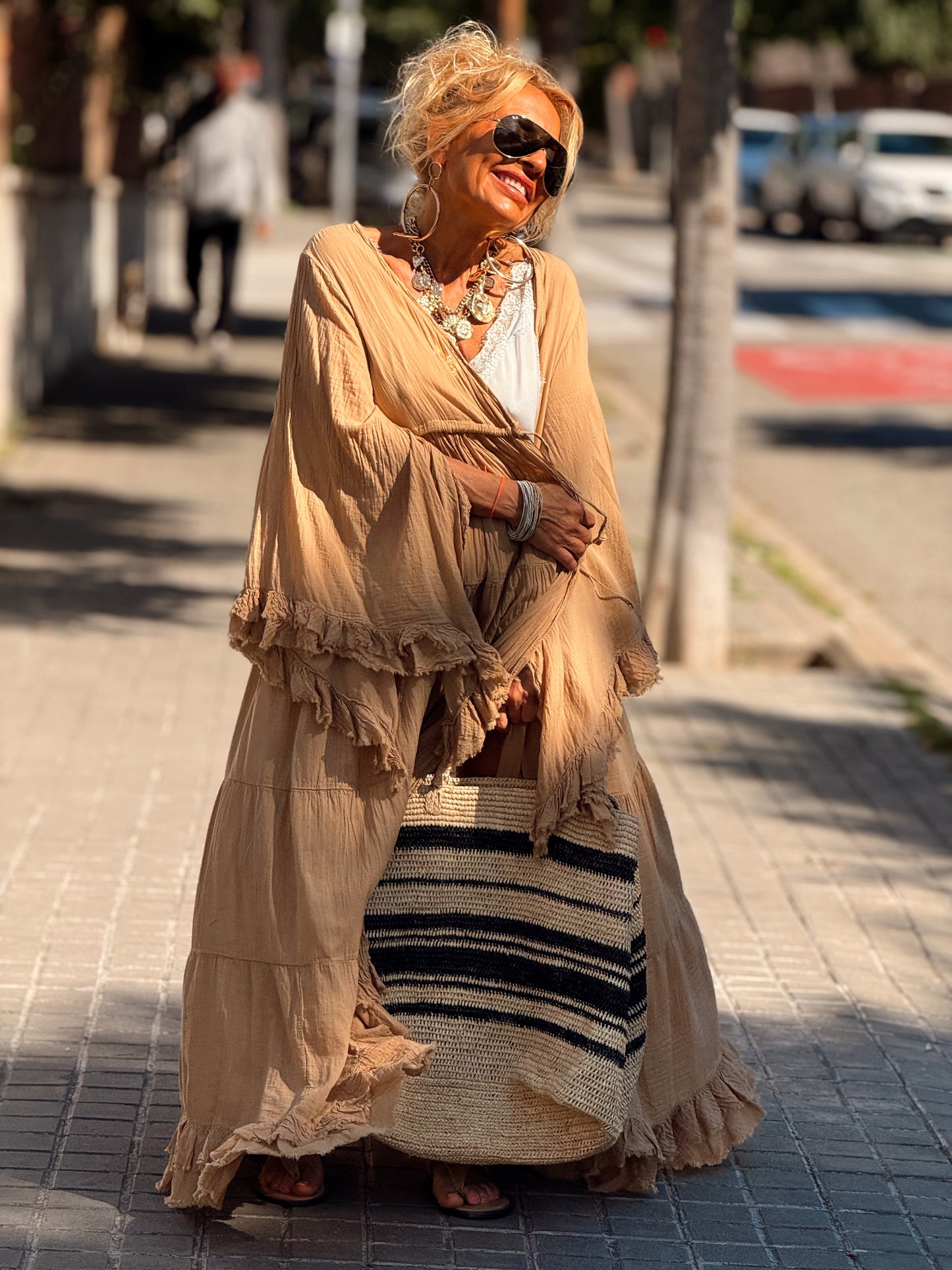 KIMONO SUPER OVERSIZE BOHO MULTICOLOR