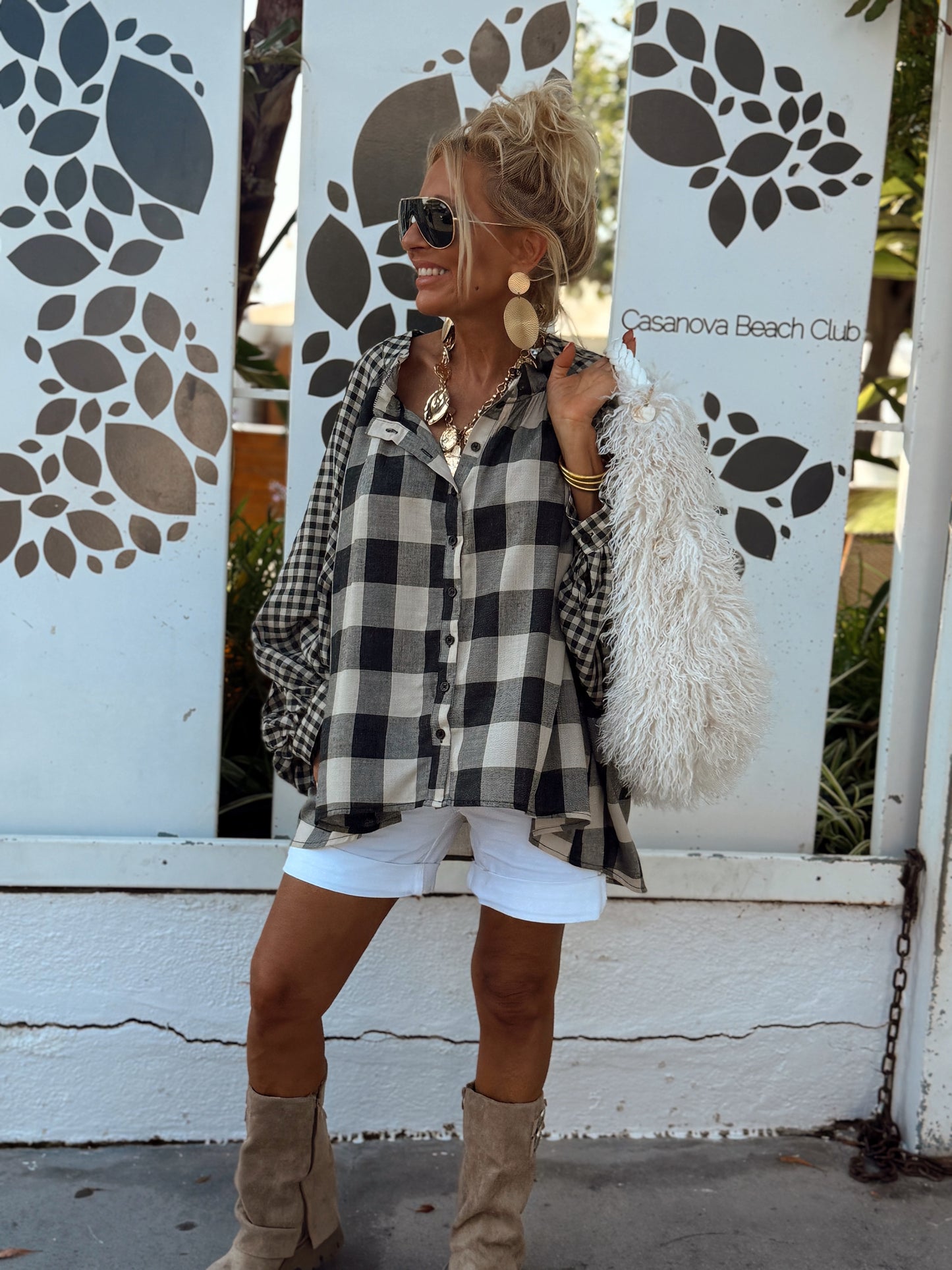 CAMISA OVERSIZE DAVID CUADRADOS MULTICOLOR