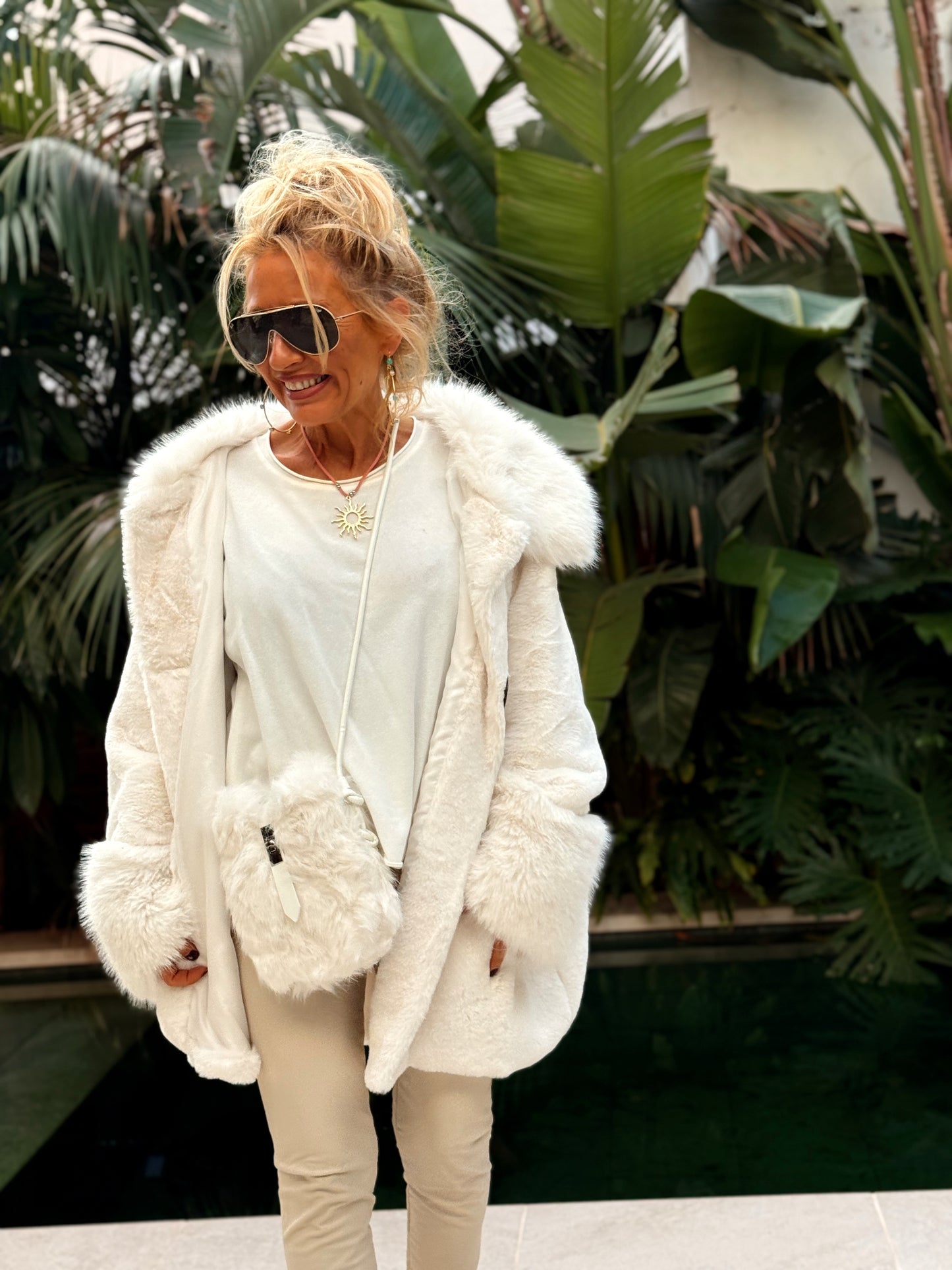 BOLSILLO DE OMBRO PELO SINTÉTICO MULTICOLOR