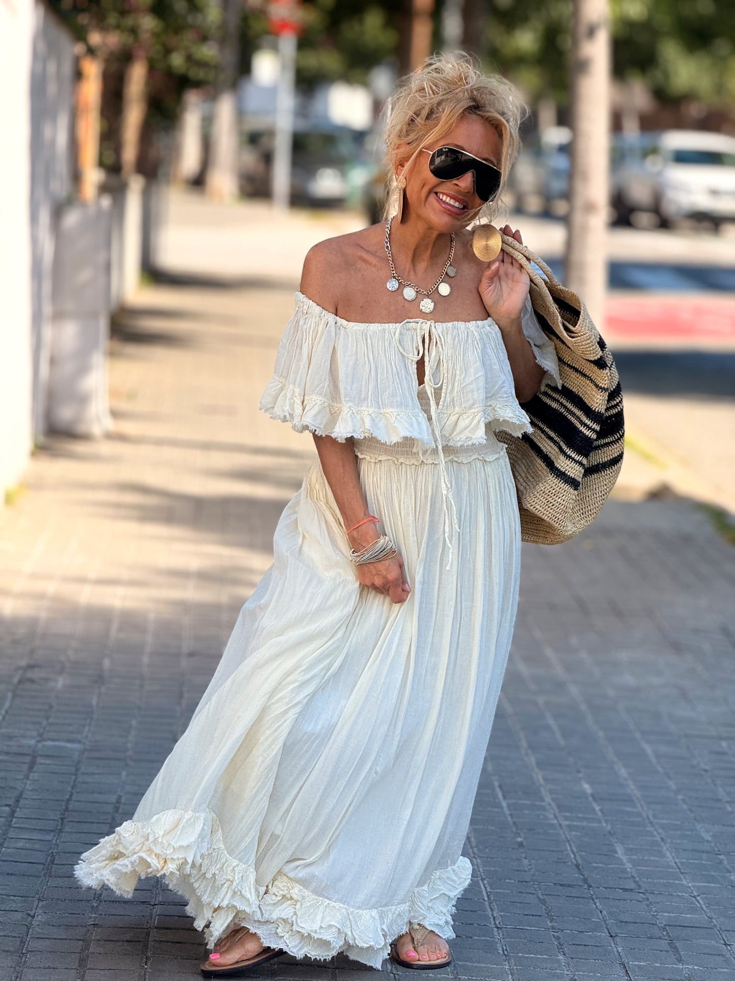 VESTIDO BOHO MULTICOLOR