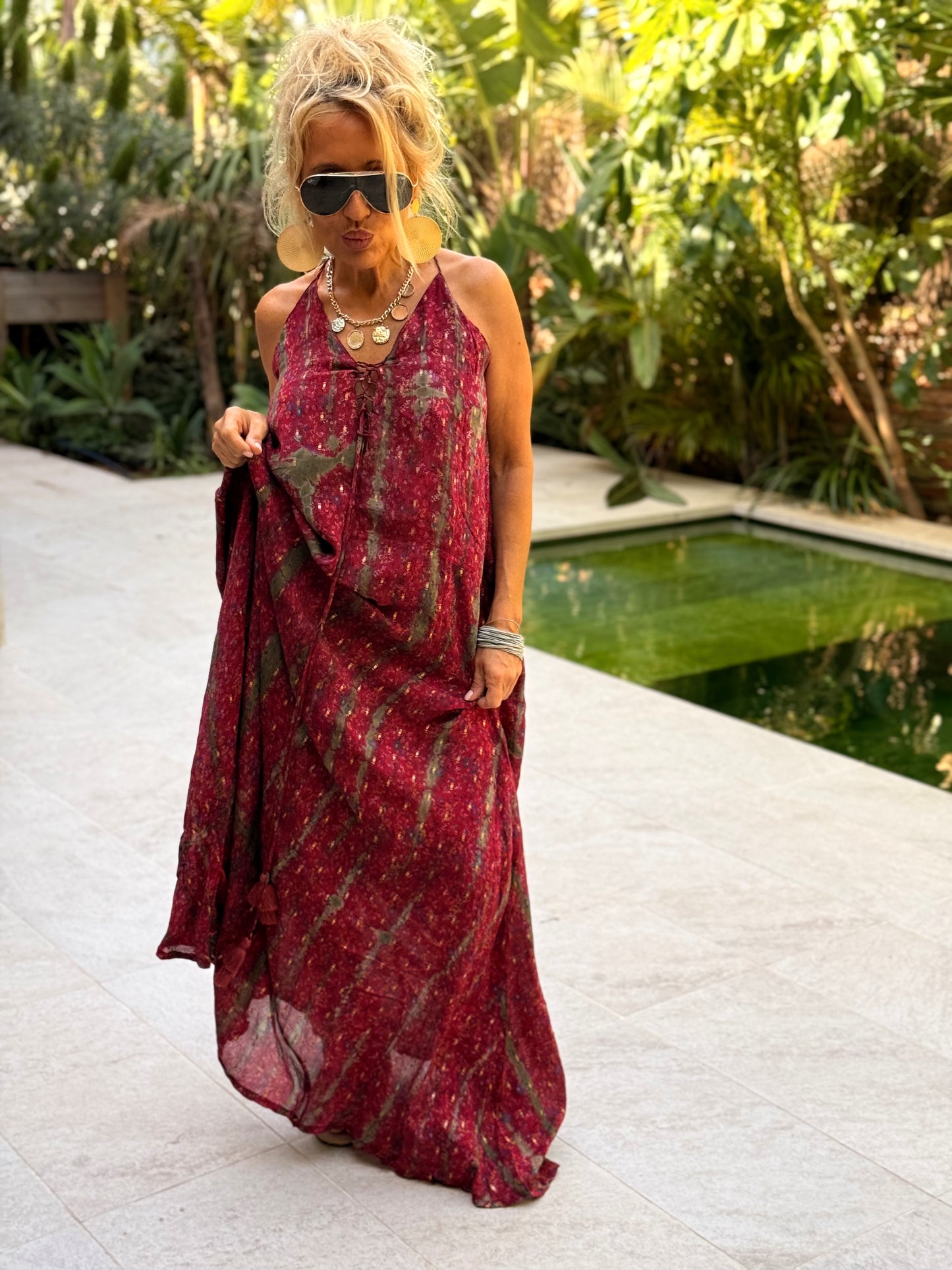 VESTIDO CREPE SEDA INDY MULTICOLOR