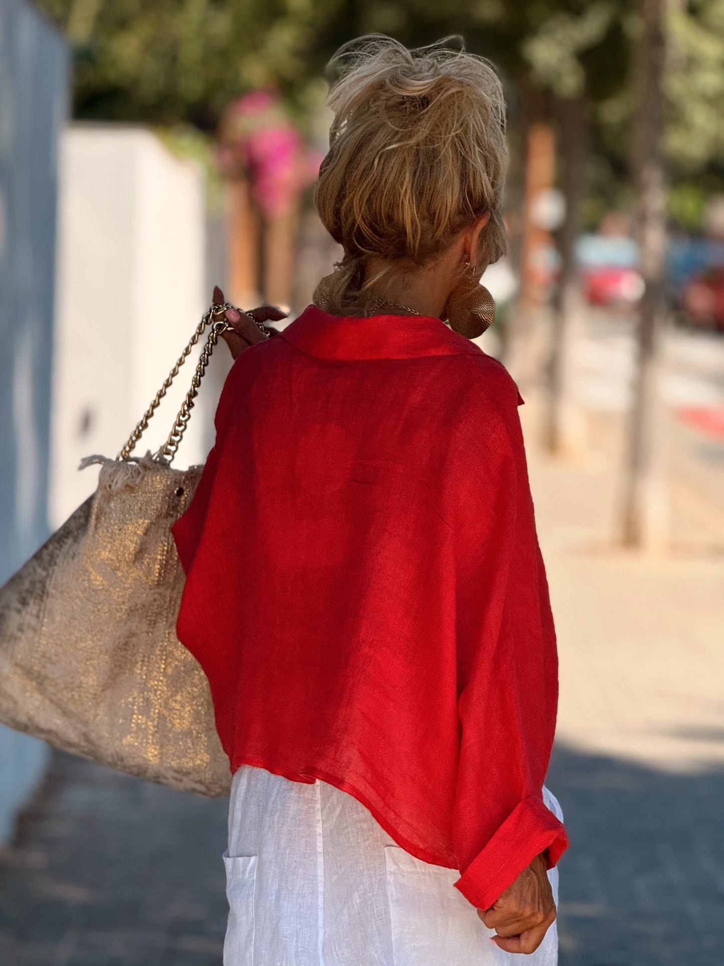 CAMISA LINO CROP-TOP MULTICOLOR