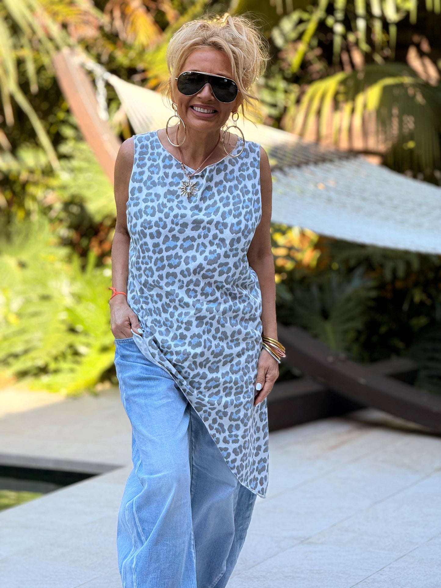 TOP ASIMÉTRICO ANIMAL PRINT