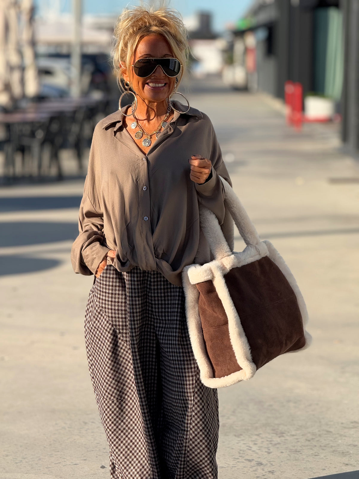 CAMISA OVERSIZE ARIANA MULTICOLOR