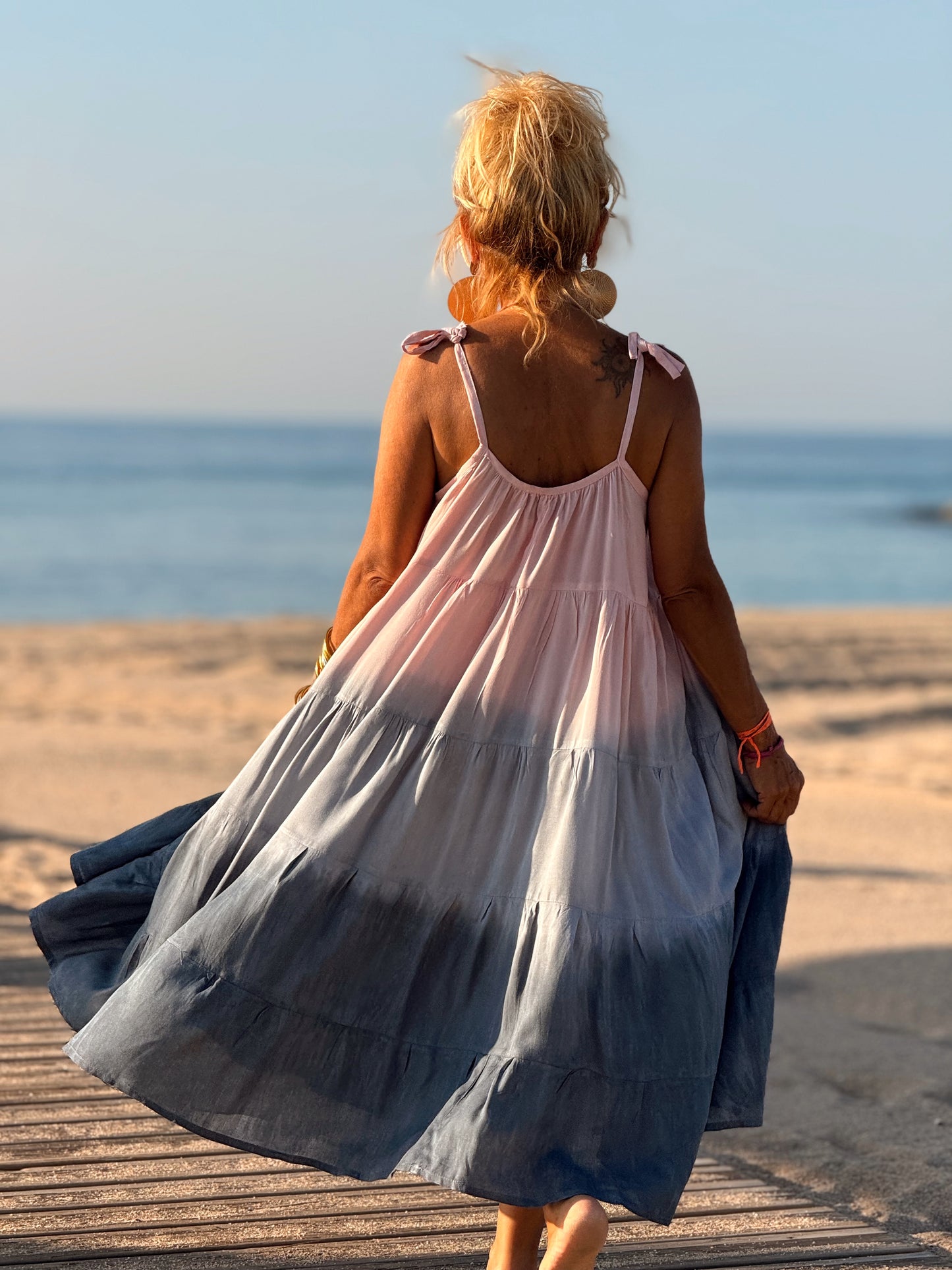 VESTIDO CORTO TIRANTES TYE&DYE MULTICOLOR