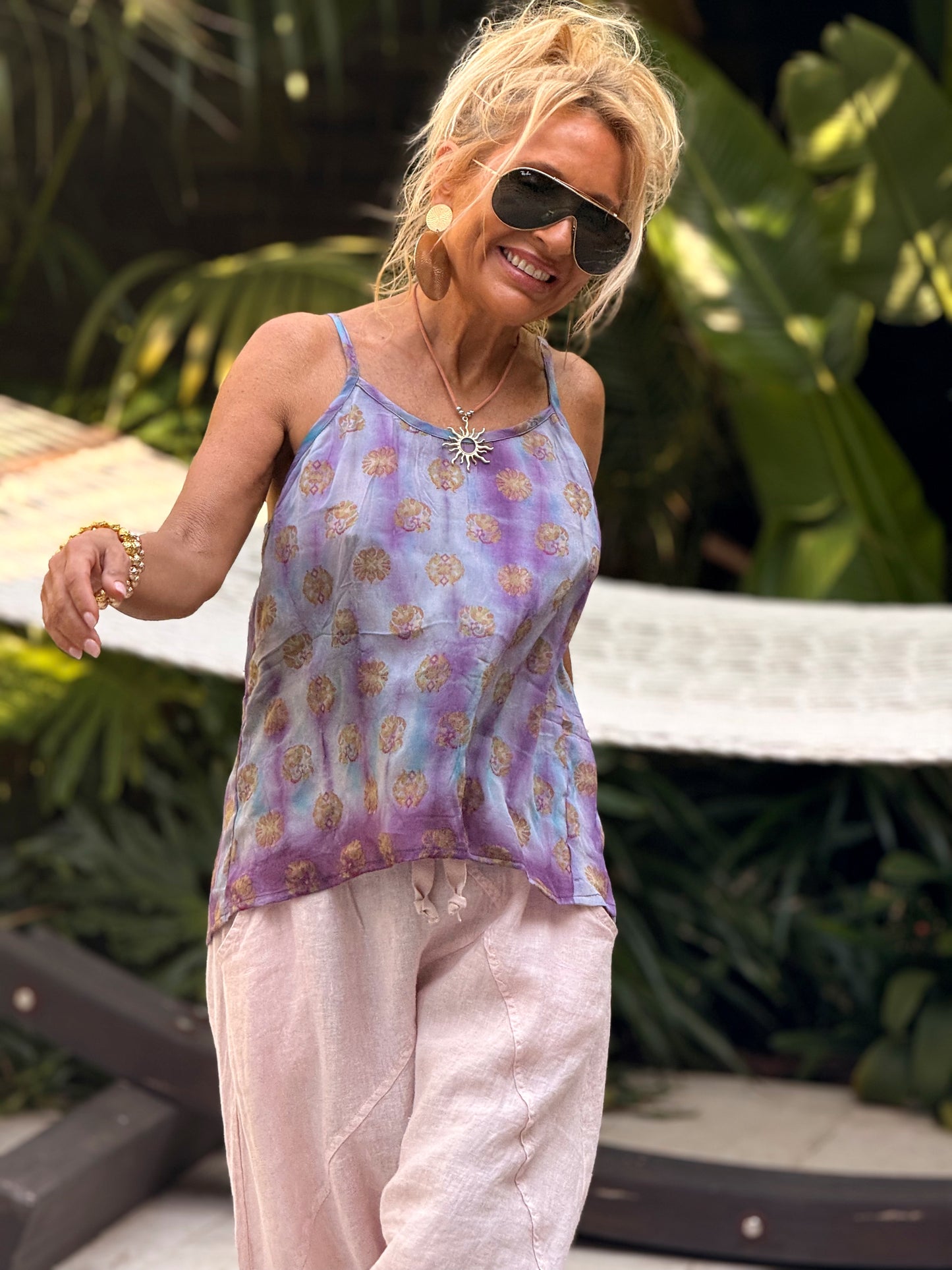 TOP TIRANTES CREPE SEDA INDY MULTICOLOR