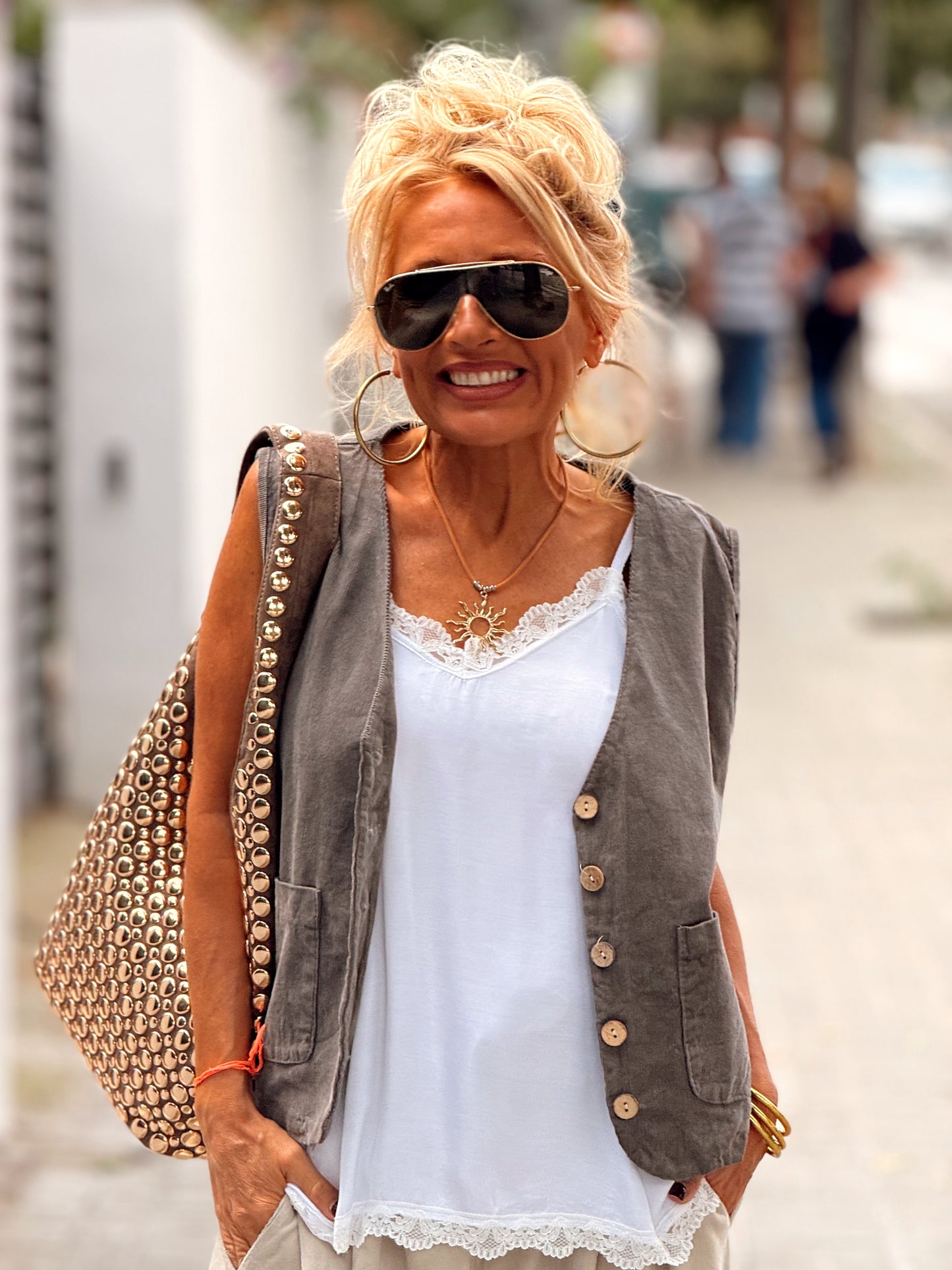 CHALECO PANA RITA TOPO