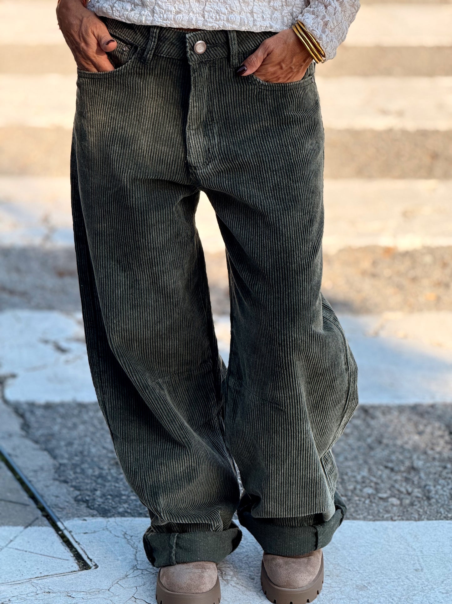 PANTALON DE PANA JOYCE MULTICOLOR