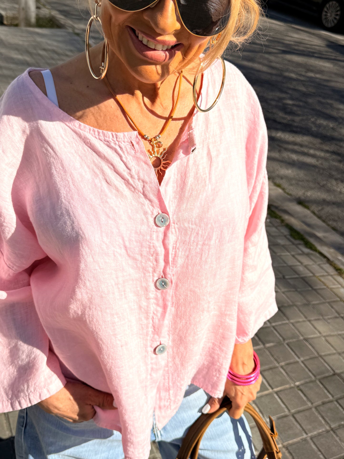 BLUSA DE LINO FABIO MULTICOLOR