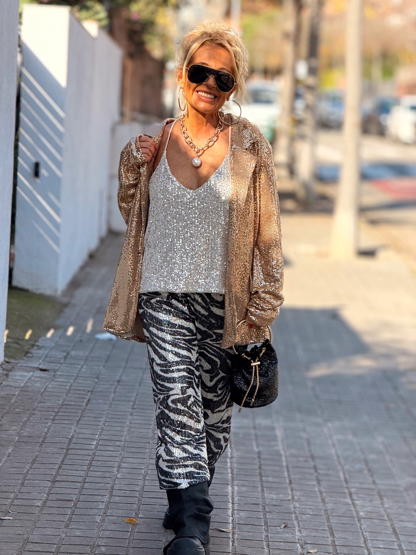 PANTALÓN LENTEJUELAS ZEBRA