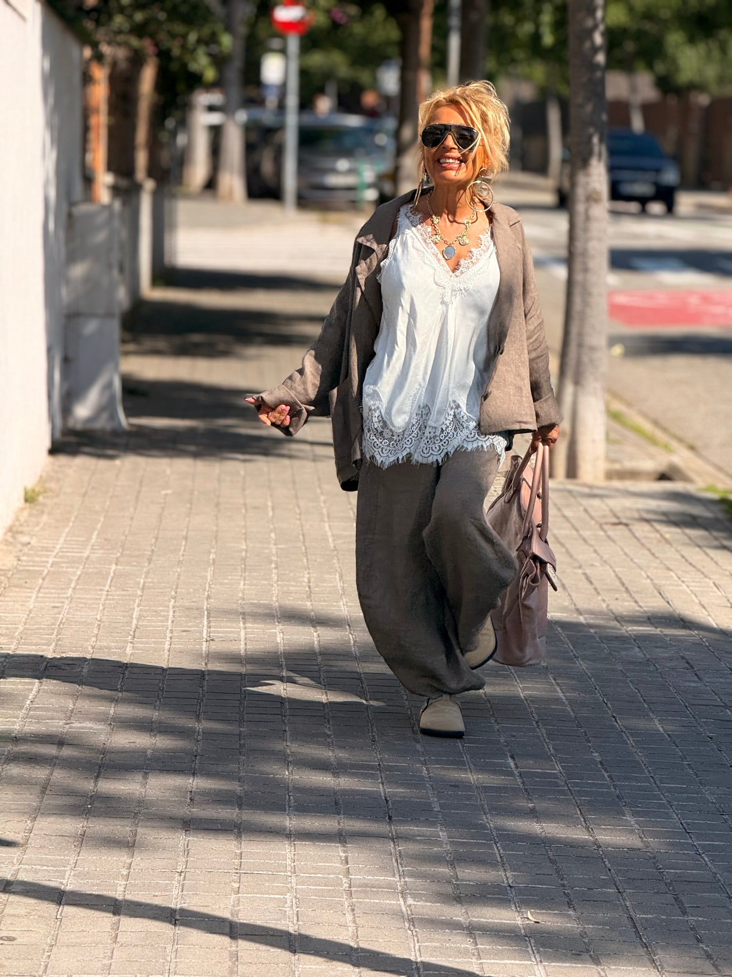 CHAQUETA OVERSIZE LINO CARMEN MULTICOLOR