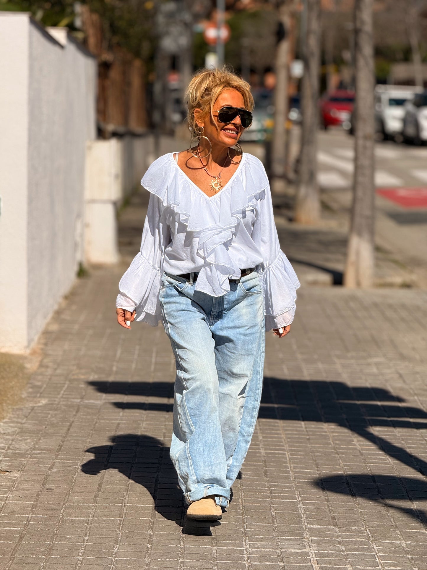 BLUSA VOLANTE MULTICOLOR