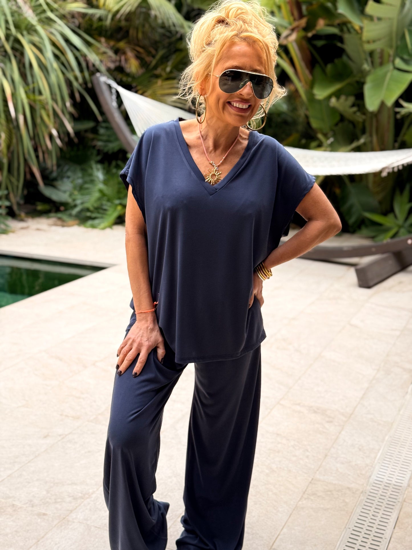 CONJUNTO PANTALON-BLUSA ALBA MULTICOLOR