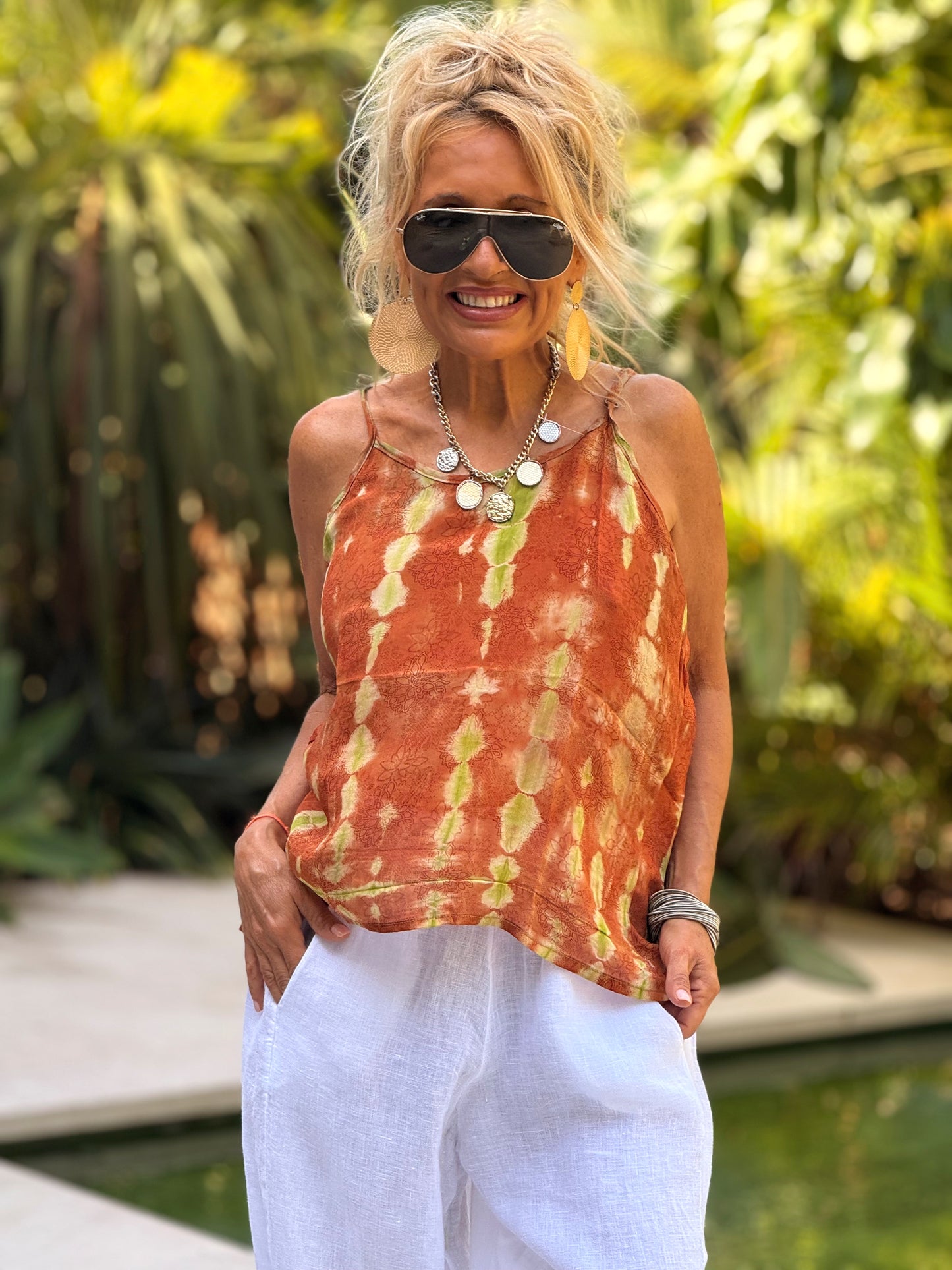 TOP TIRANTES CREPE SEDA INDY MULTICOLOR