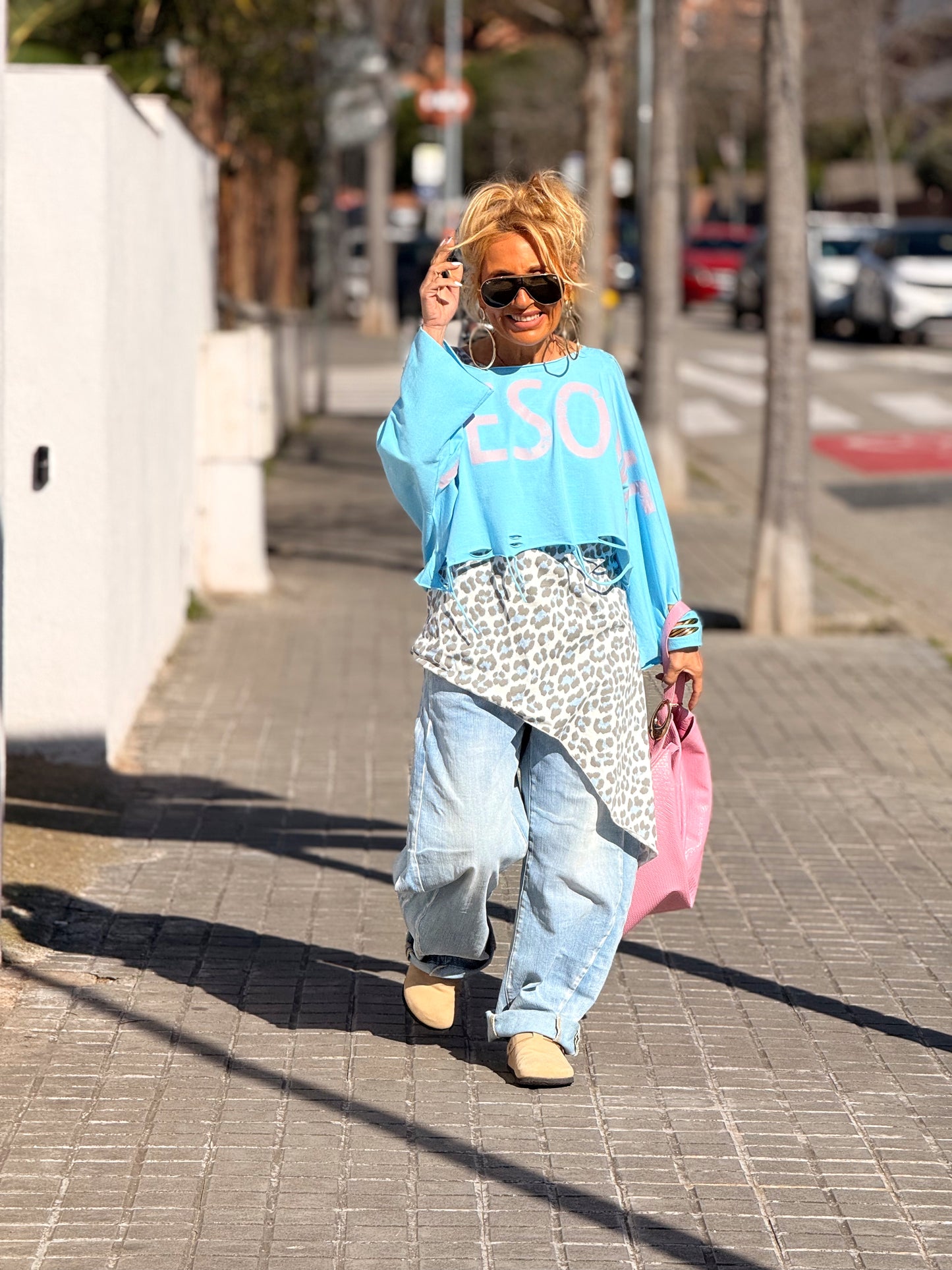 TOP ASIMÉTRICO ANIMAL PRINT