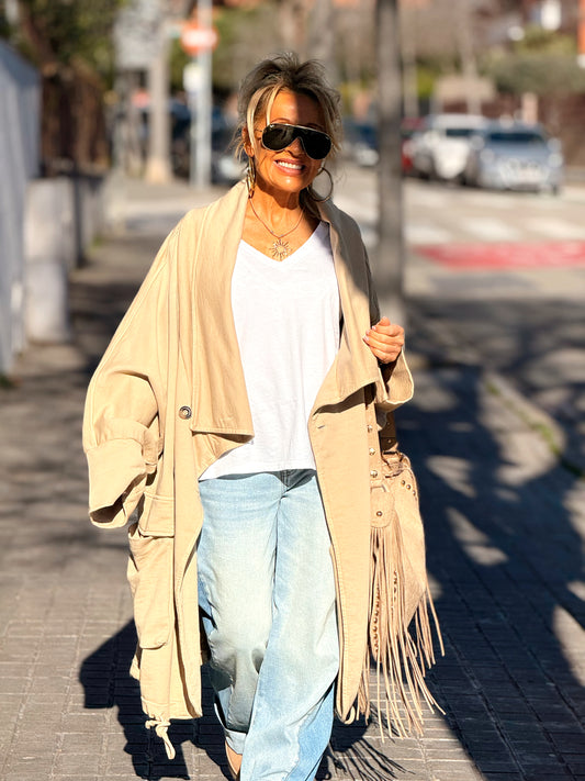 TRENCH SUPER OVERSIZE LOURDES MULTICOLOR