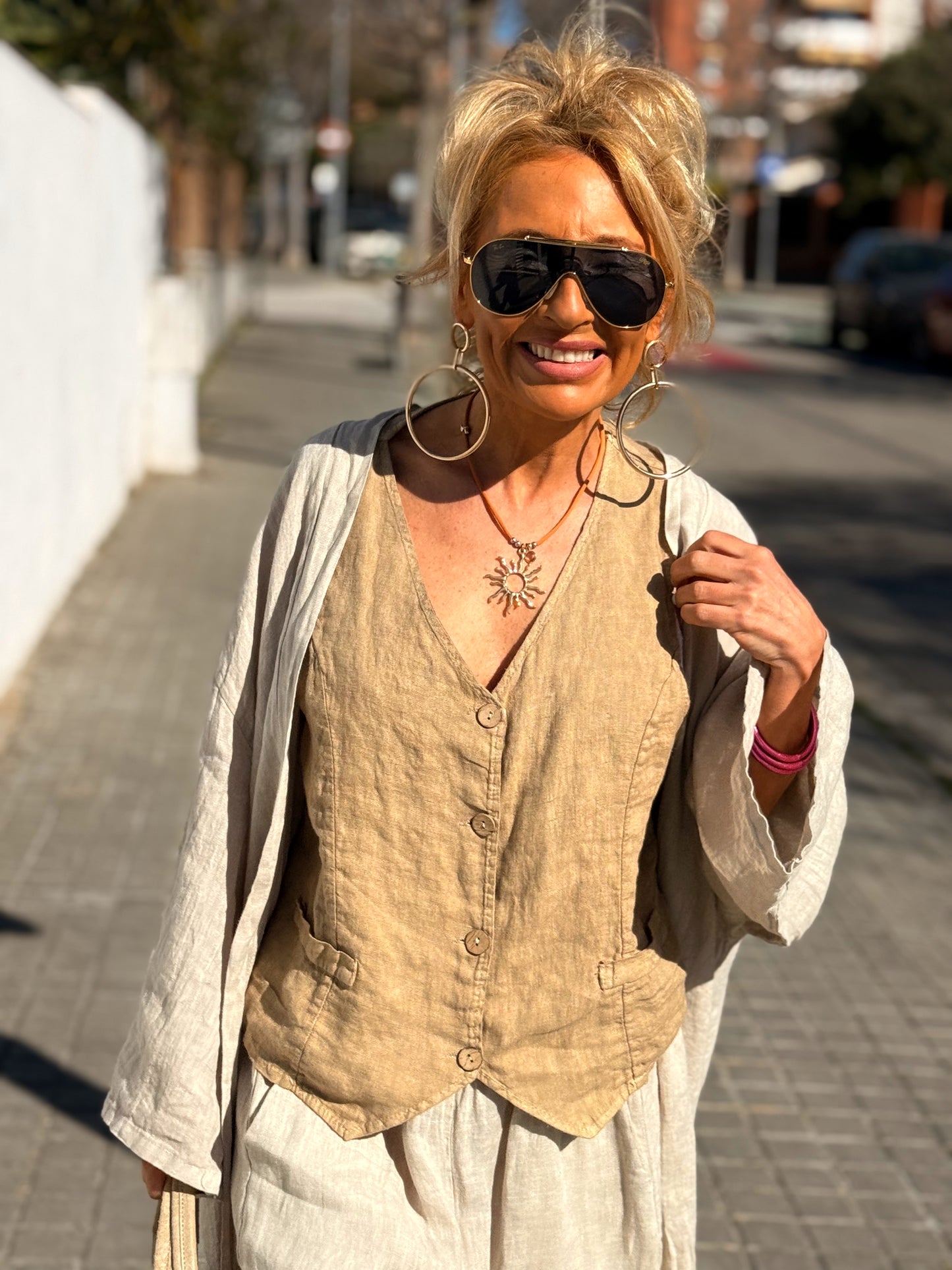 CHAQUETA LINO BETTY MULTICOLOR