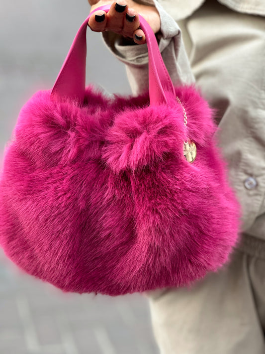 BOLSO PELO SINTÉTICO NOUKY FUCSIA