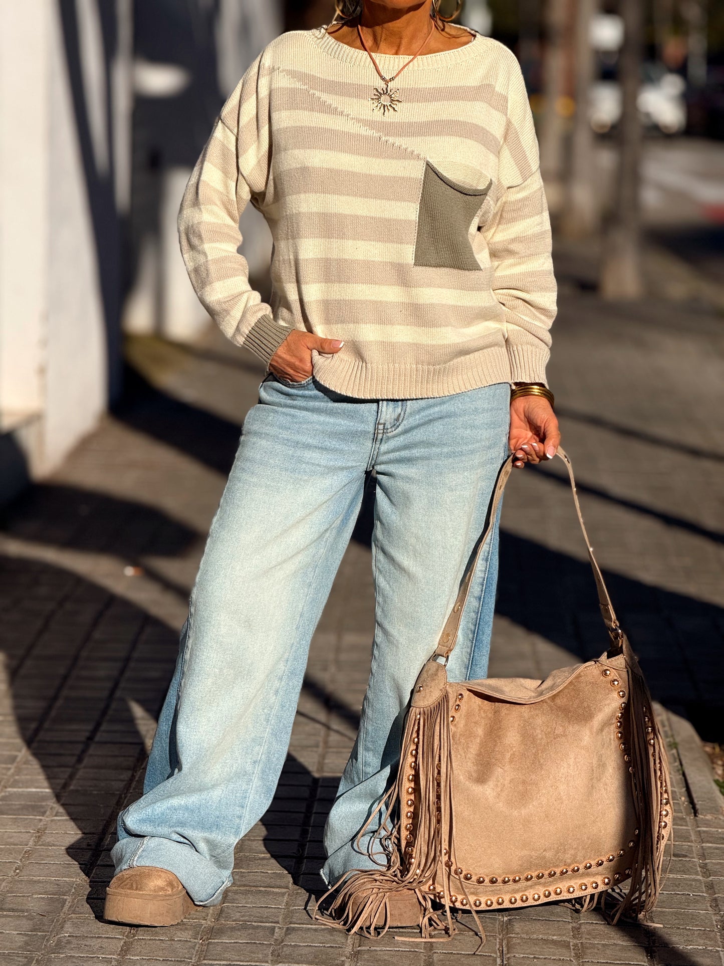 JERSEY CON BOLSO MANUELA MULTICOLOR