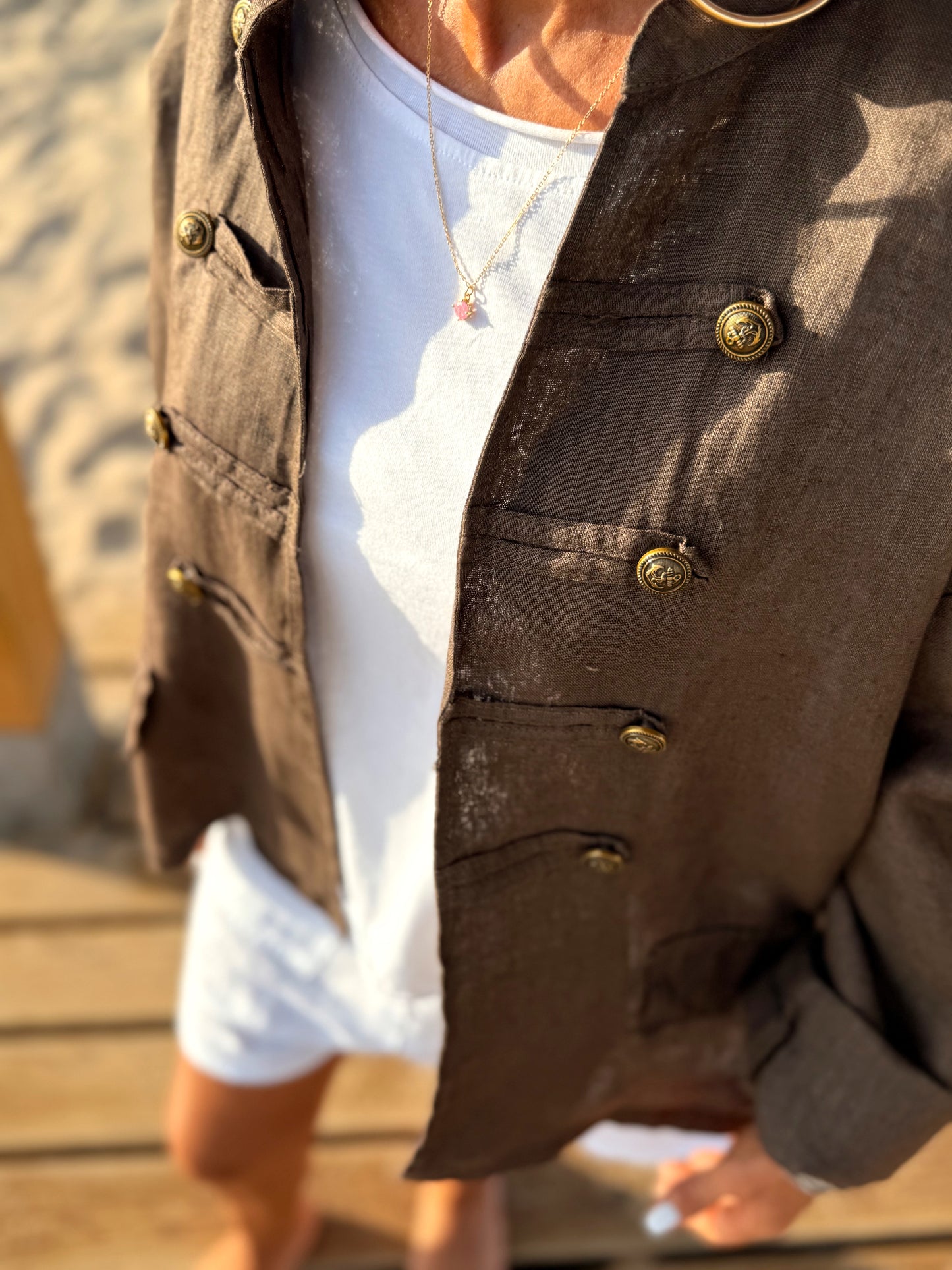 CHAQUETA LINO COLONIAL MULTICOLOR