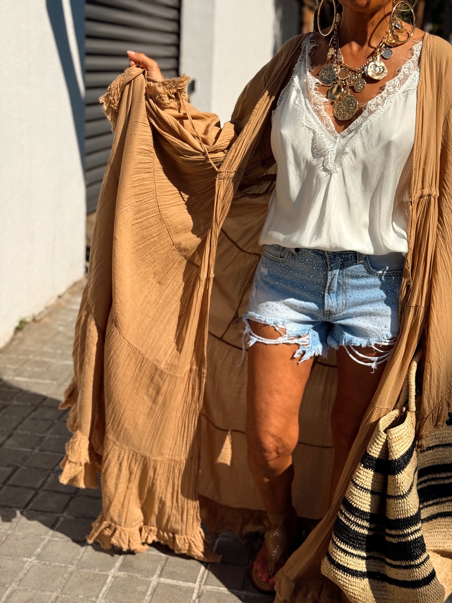KIMONO SUPER OVERSIZE BOHO MULTICOLOR